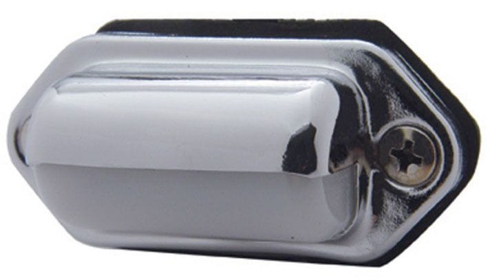 UPI Rectangle With Clear Light UPI Reproductions Chrome License Plate Light UP30362P SR