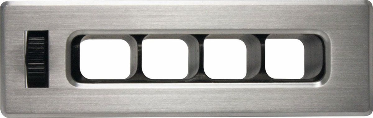 Vintage Air Vintage Air Vintage Air Brushed Aluminium Rectangle Louvre. 4" x 1.25" Face size VA49203-VUQ SR