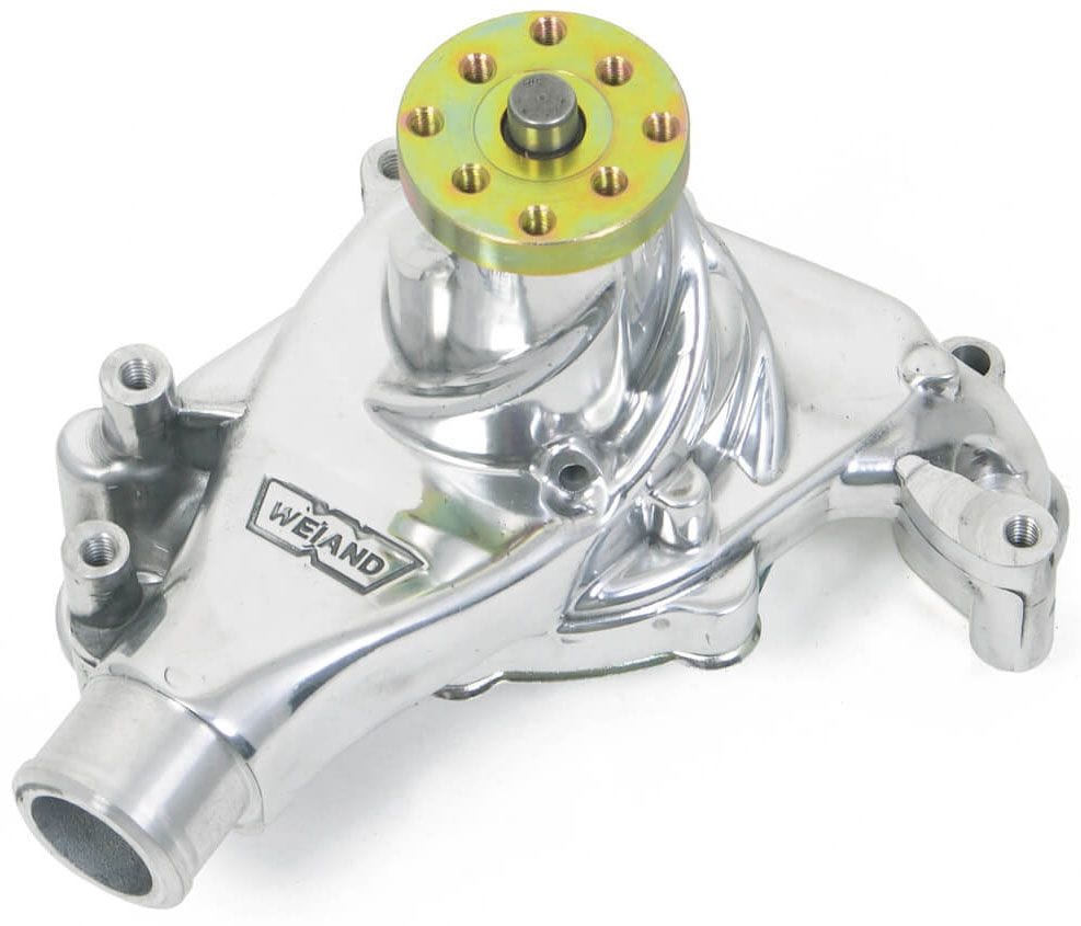 WEIAND With "Twisted Snout" design, Long, Polished Finish Weiand Weiand SB Chev Action +Plus Water Pump WM9240P SR
