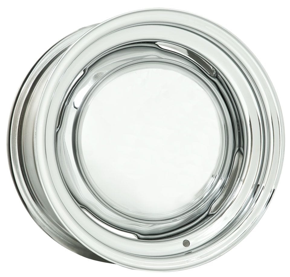 WHEELVINT 4-3/4" Bolt Circle With 4-1/2" Back Space Wheel Vintiques Chrome O.E Ford Rim - Chev Style 15 x 10" WV64-5034042 SR