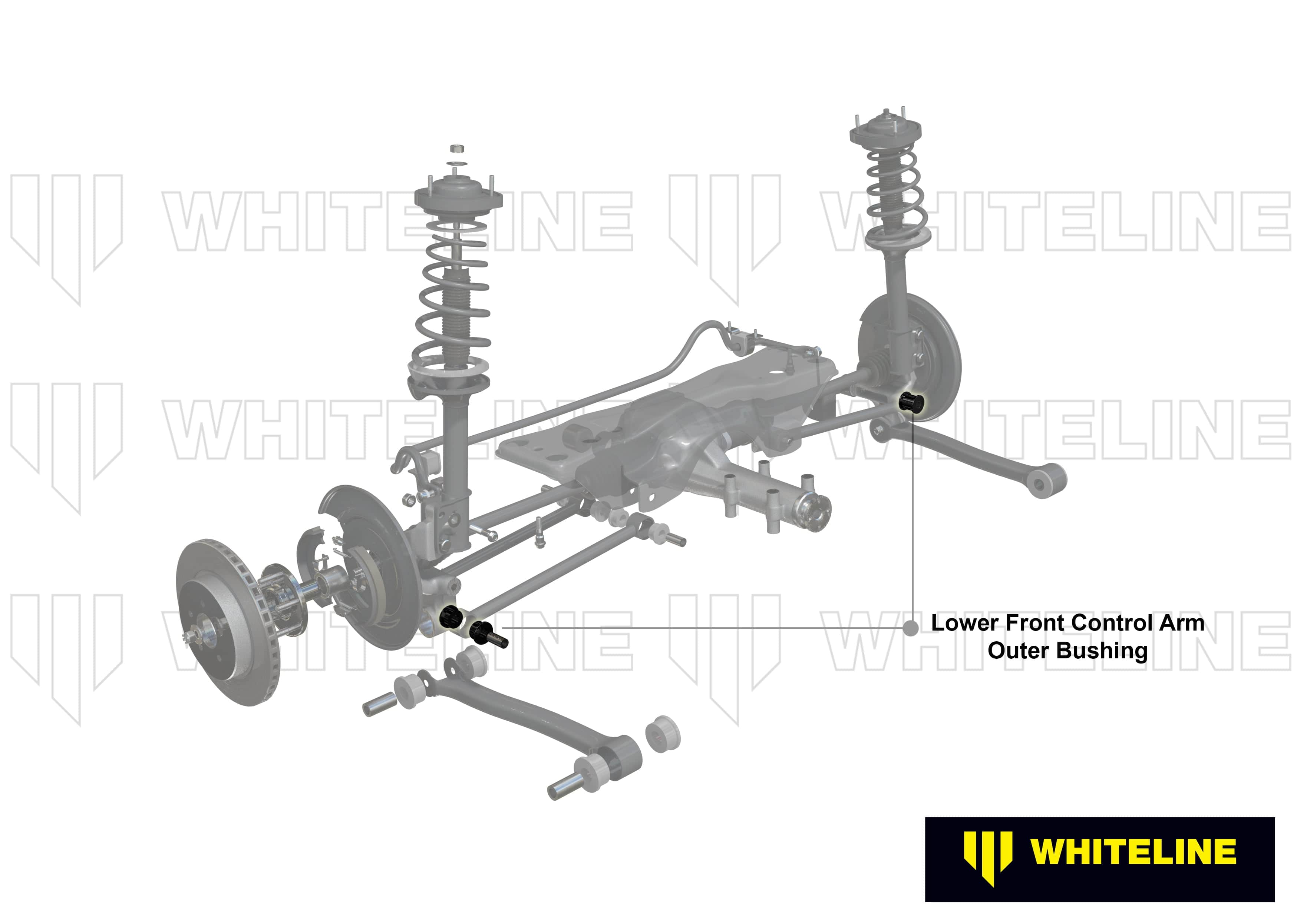 Whiteline 10 x 16 x 26 cm / 14mm bolts Rear Control Arm Lower - Outer Bushing Kit to Suit Honda Civic VIII Gen and Integra DC5 SR