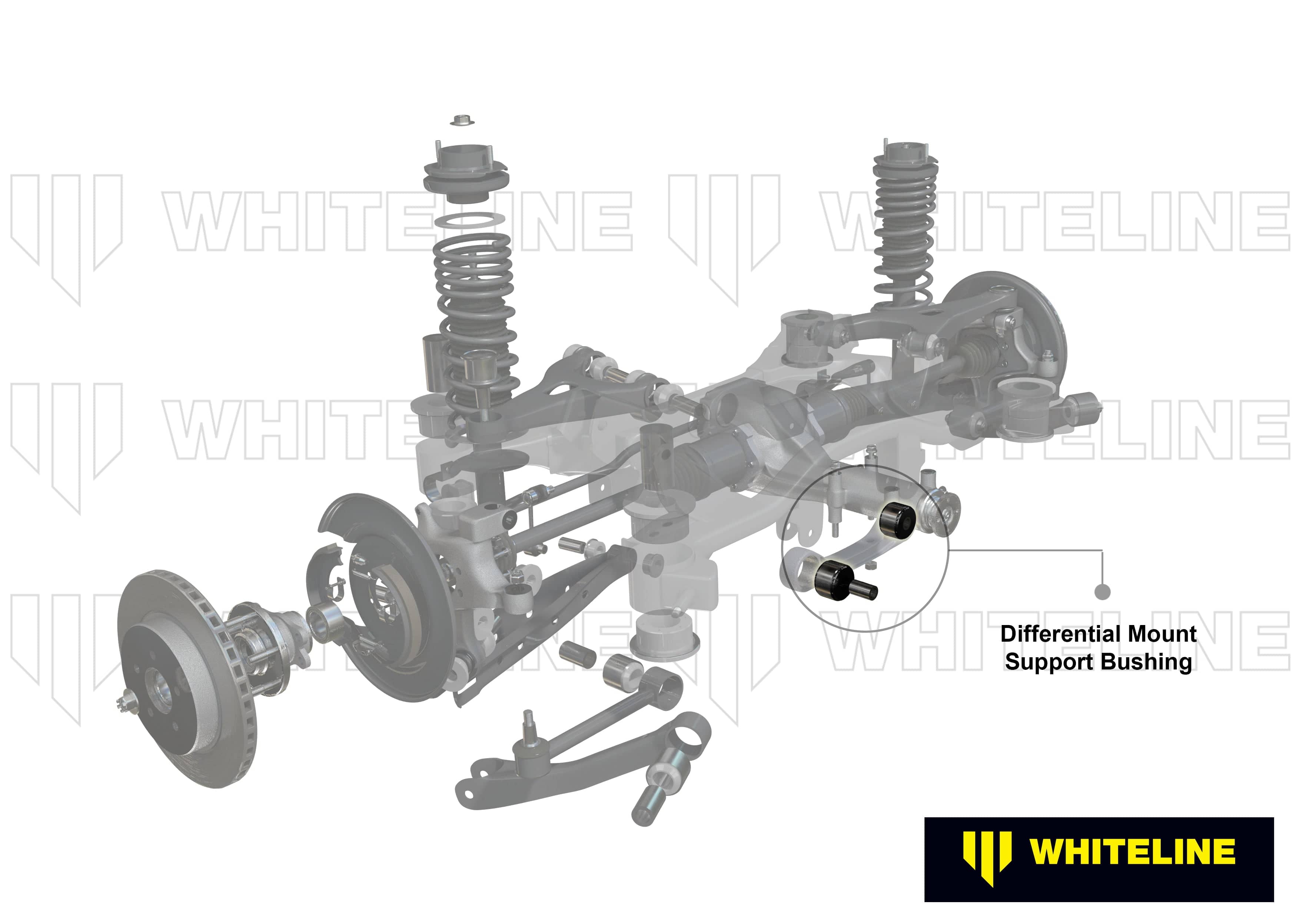 Whiteline 10 x 16 x 26 cm / 54mm OD - suits models with Active Yaw Control Rear Differential Mount - Front Bushing Kit to Suit Mitsubishi Lancer Evo I-IX SR