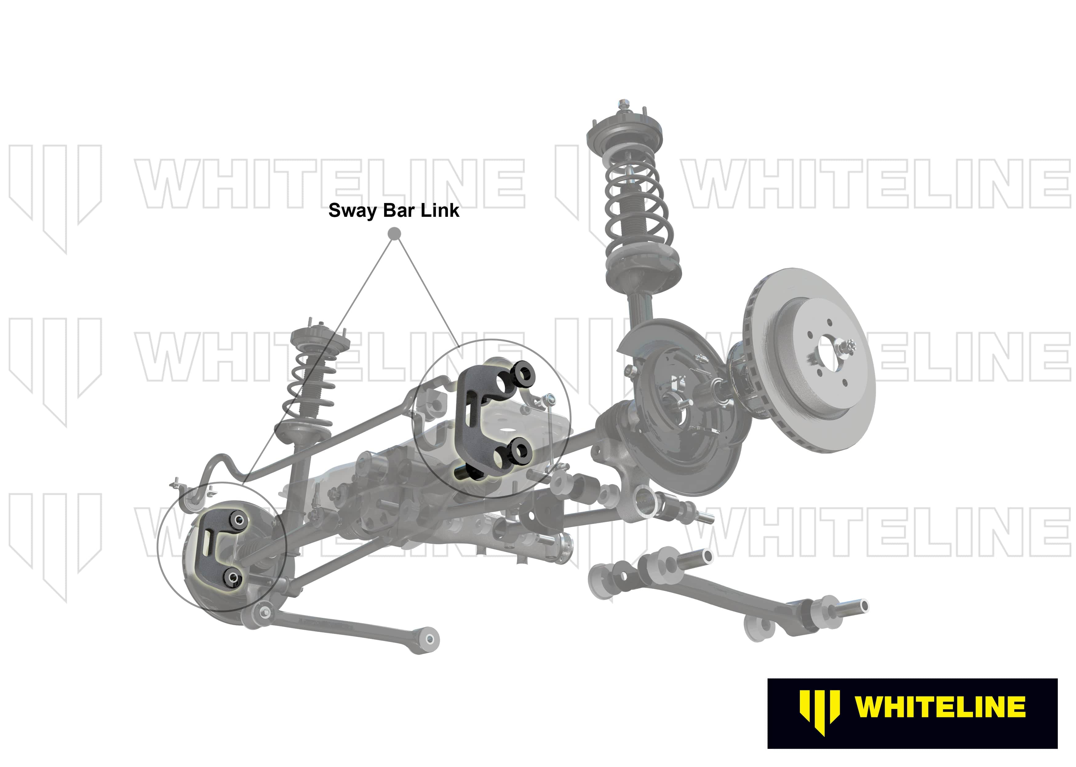 Whiteline 10 x 16 x 26 cm / Extra heavy duty alloy Rear Sway Bar Link to Suit Subaru Forester, Impreza, Liberty and Outback SR