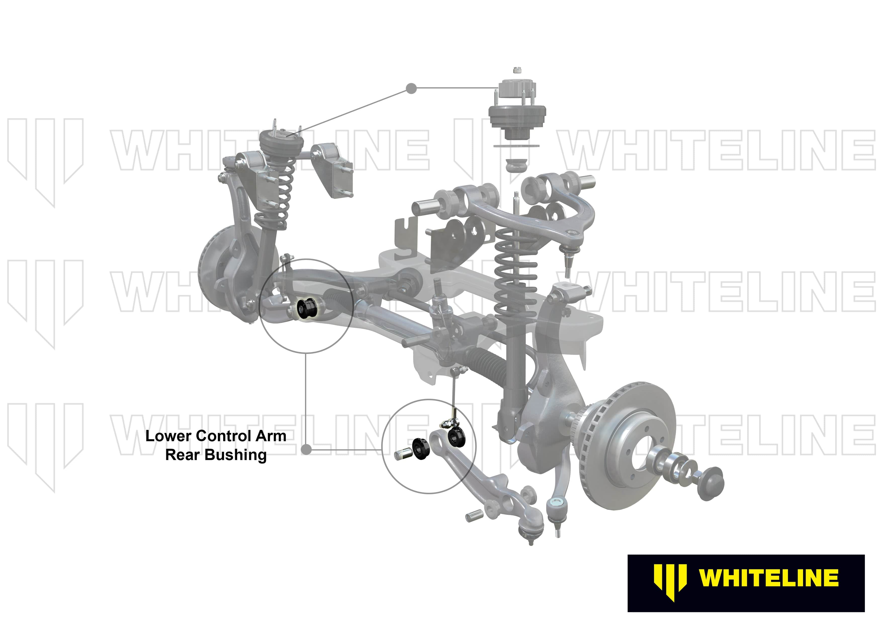 Whiteline 10 x 16 x 26 cm Front Control Arm Lower - Inner Bushing Kit to Suit Ford Falcon FG, FGX and FPV SR