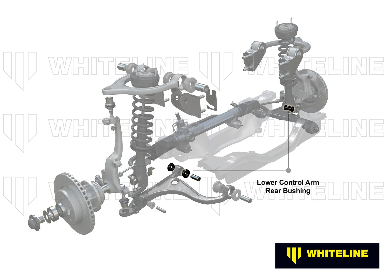 Whiteline 10 x 16 x 26 cm Front Control Arm Lower - Inner Rear Bushing Kit to Suit Land Rover Discovery and Range Rover Sport SR