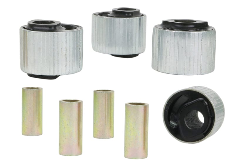 Whiteline 10 x 16 x 26 cm / Performance Alignment - 2.5deg caster correction - heavily voided provides greater articulation Front Leading Arm - To Differential Bushing Kit Offset to Suit Nissan Patrol GQ, GU and Toyota Land Cruiser 80, 105 Series SR