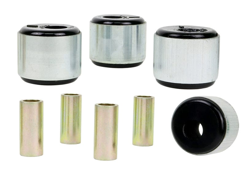 Whiteline 10 x 16 x 26 cm / Performance Alignment - 2.5deg caster correction - non voided design economy option Front Leading Arm - To Differential Bushing Kit Offset to Sut Nissan Patrol GQ, GU and Toyota Land Cruiser 80, 105 Series SR