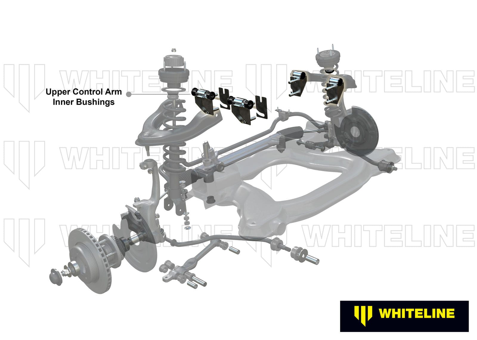 Whiteline 10 x 16 x 26 cm / Performance Alignment - adds +/- 0.5deg camber Front Control Arm Upper - Bushing Kit Double Offset to Suit Nissan 300ZX and Skyline R32 Fwd/Awd SR