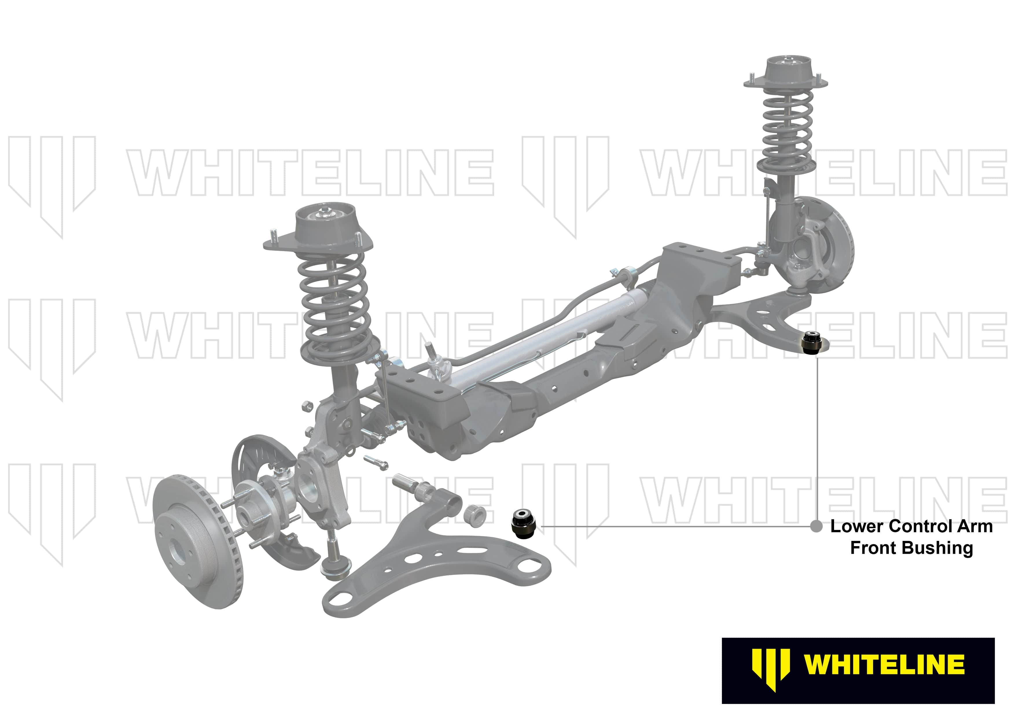 Whiteline 10 x 16 x 26 cm / Performance Alignment - adds +/- 0.5deg caster Front Control Arm Lower - Inner Front Bushing Kit Double Offset to Suit Hyundai Accent, I30 and Kia Rio SR