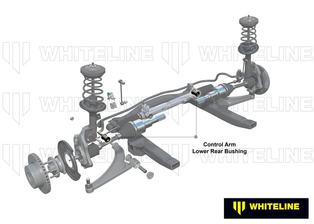 Whiteline 10 x 16 x 26 cm / Performance Alignment - adds +0.5deg caster Front Control Arm Lower - InnerRear Bushing Double Offset Kit to Suit Mitsubishi Lancer Evolution X SR