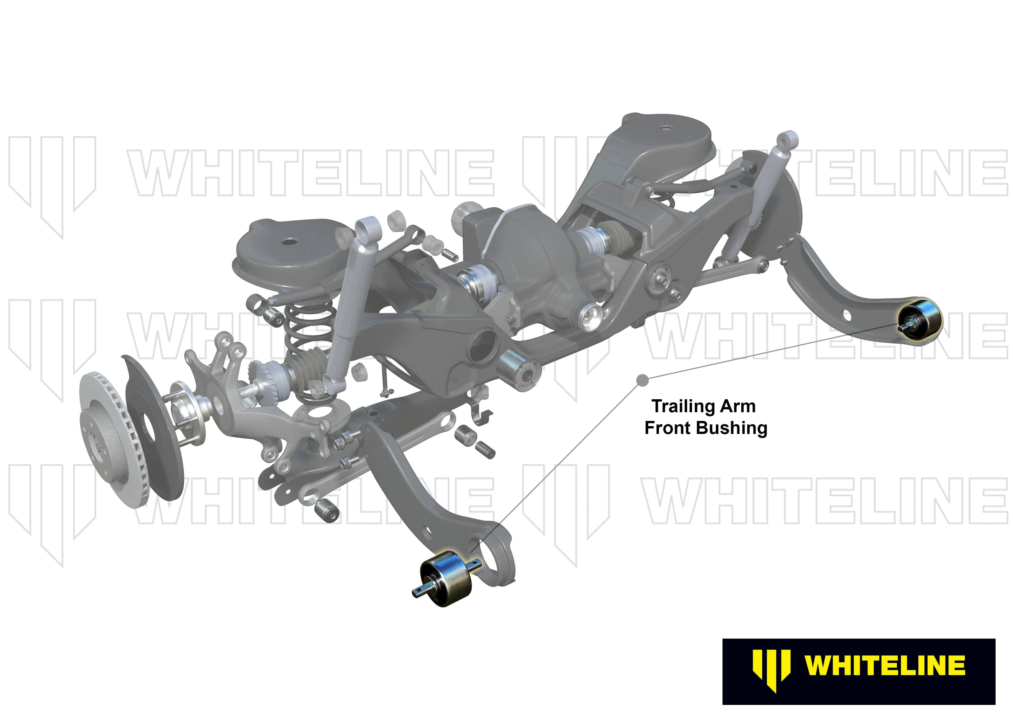 Whiteline 10 x 16 x 26 cm Rear Trailing Arm - Front Bushing Kit to Suit Audi, Seat, Skoda and Volkswagen PQ35 Fwd/Awd SR