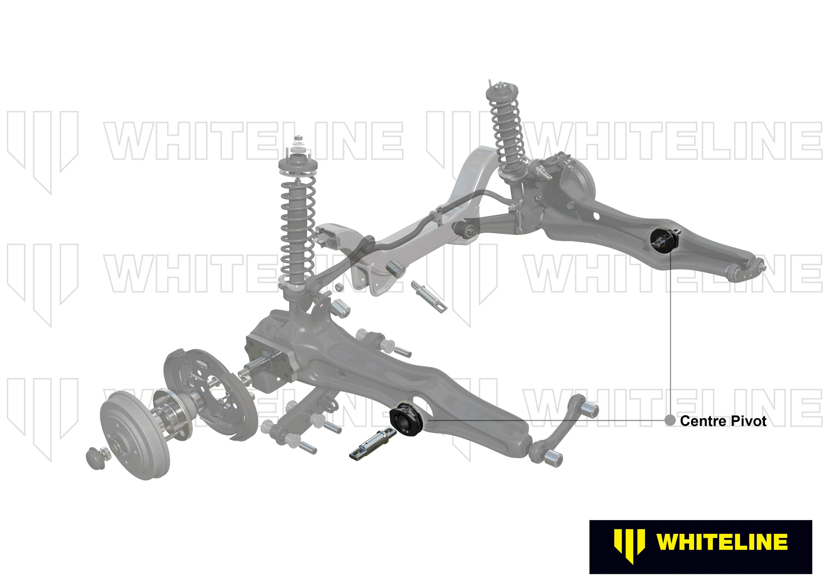Whiteline 10 x 16 x 26 cm / Single - 85mm OD Rear Trailing Arm - Centre Pivot Bushing Kit to Suit Honda Integra DA, DB, DC2 SR