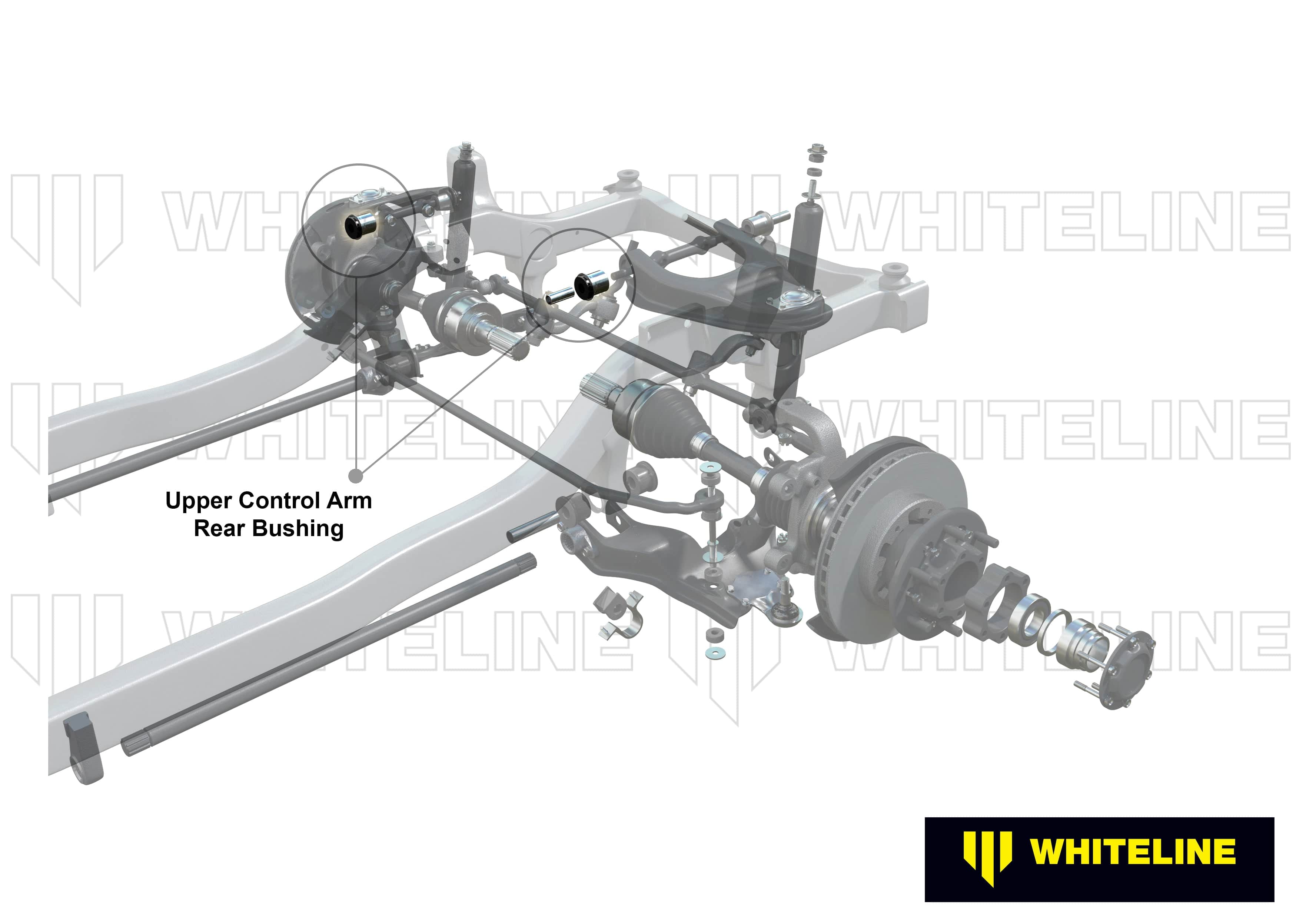 Whiteline 10 x 16 x 26 cm / Suits models 06/1985 - on Front Control Arm Upper - Inner Rear Bushing Kit to Suit Toyota LiteAce, Tarago and Town Ace SR