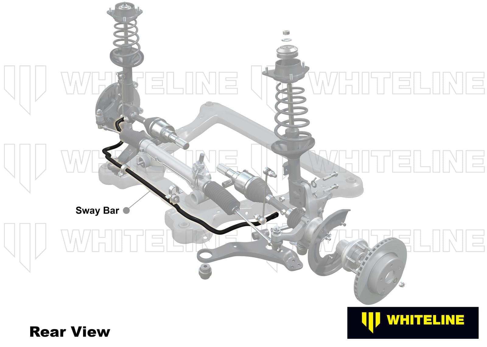 Whiteline 120 x 20 x 10 cm Front Sway Bar - 22mm 2 Point Adjustable to Suit Subaru Impreza, liberty and Outback SR
