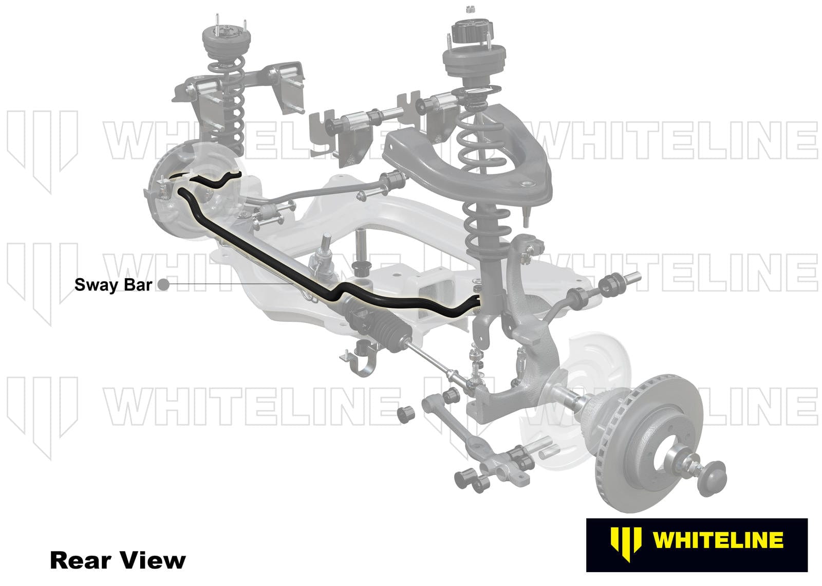 Whiteline 120 x 20 x 10 cm Front Sway Bar - 24mm 2 Point Adjustable to Suit Nissan Skyline R32 Rwd SR