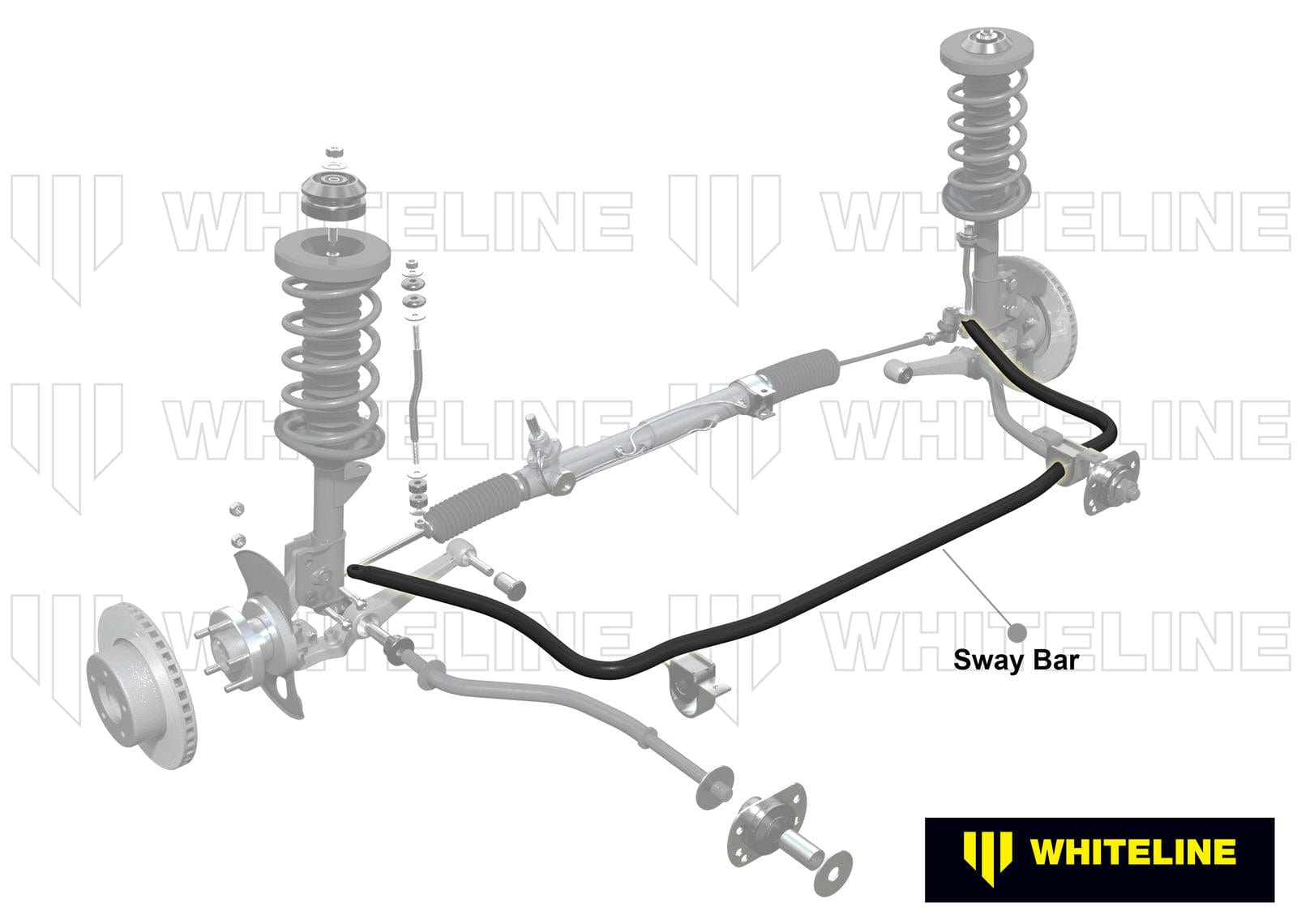 Whiteline 120 x 20 x 10 cm Front Sway Bar - 30mm 4 Point Adjustable to Suit Holden Commodore VT, VX, VY and HSV SR