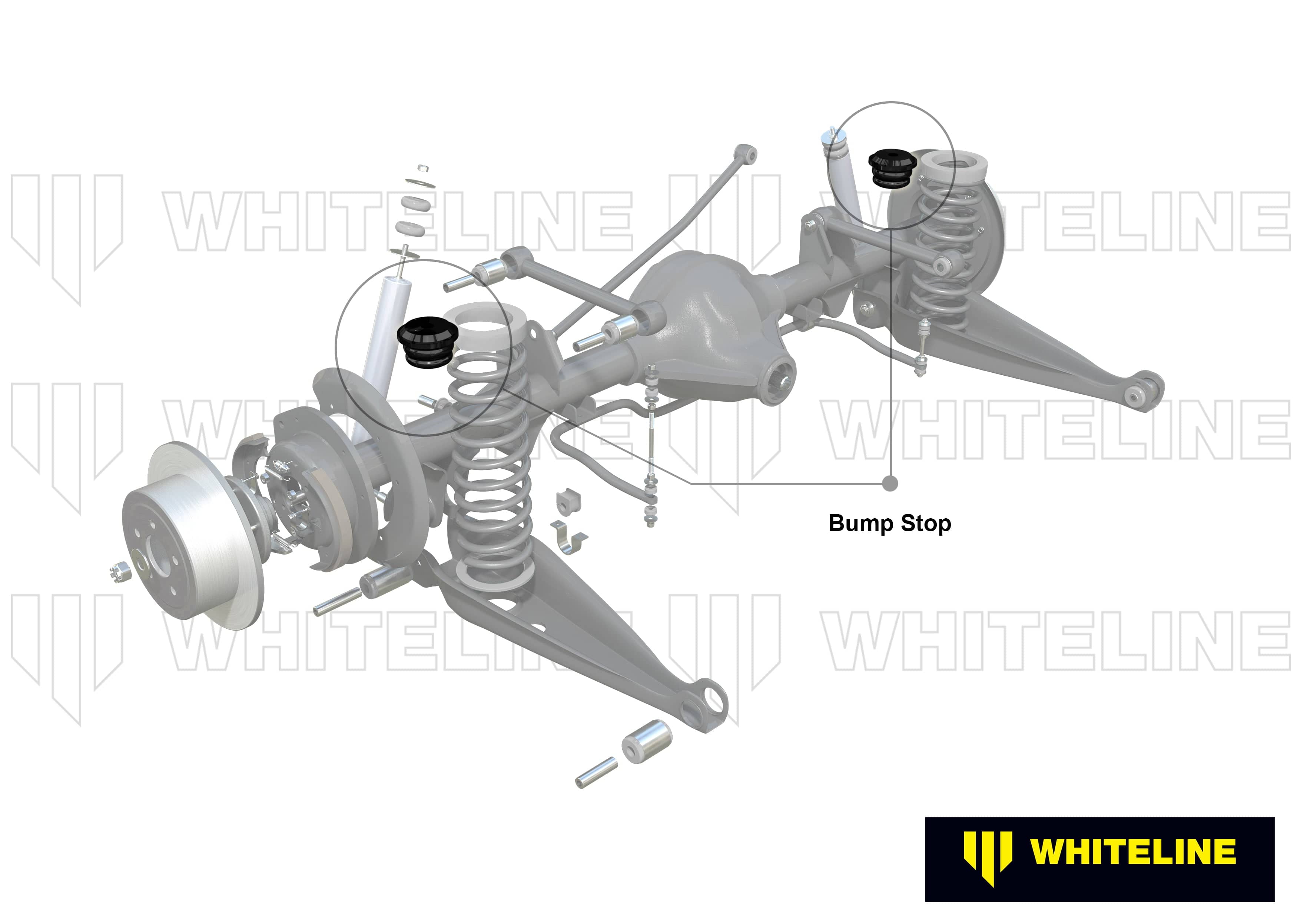 Whiteline 18 x 20 x 10 cm / OD=96, ID=60, L=87mm Rear Bump Stop - Bushing Kit to Suit Holden Commodore VN-VS and HSV Ute SR