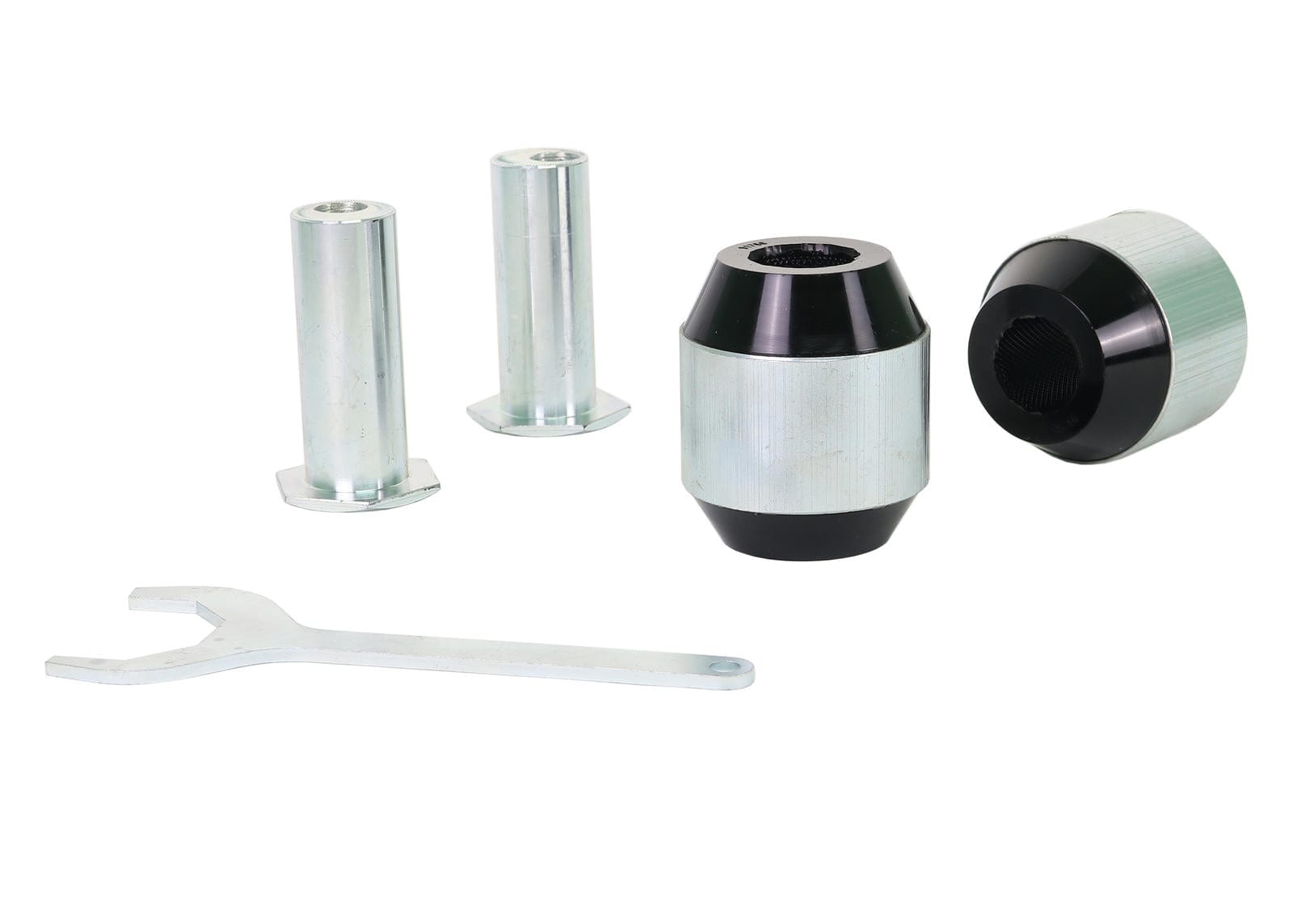 Whiteline 35 x 20 x 10 cm / Performance Alignment - adds +/-1.0deg caster Front Radius Arm Lower - Bushing Kit Double Offset to Suit Ford Mustang S550 FM, FN SR