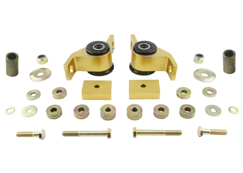 Whiteline 36 x 18 x 9 cm / Performance Alignment - COMFORT option - adds +0.5deg caster + anti-lift - includes housing Front Control Arm Lower - Inner Rear Bushing Double Offset Kit to Suit Subaru Impreza GD incl WRX/STi SR