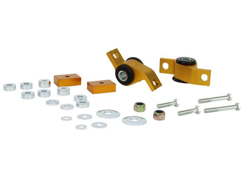 Whiteline 38 x 20 x 9 cm / Performance Alignment - adds +0.5deg caster + anti-lift - includes housing Front Control Arm Lower - Inner Rear Bushing Double Offset Kit to Suit Subaru Impreza GD incl WRX/STi SR