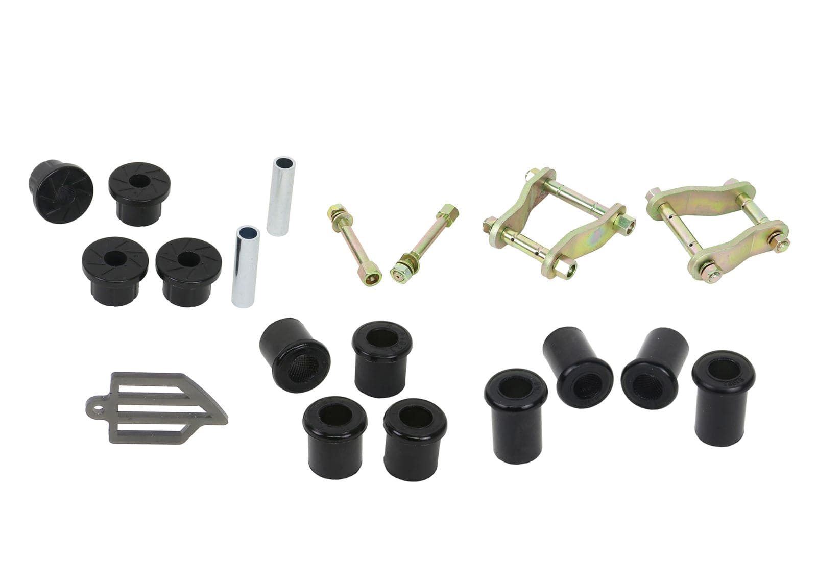 Whiteline 40 x 20 x 10 cm Rear Leaf Spring - Bushing and Greaseable Shackle/Pin Kit to Suit Holden Colorado, Isuzu D-Max and LDV T60 2wd/4wd SR