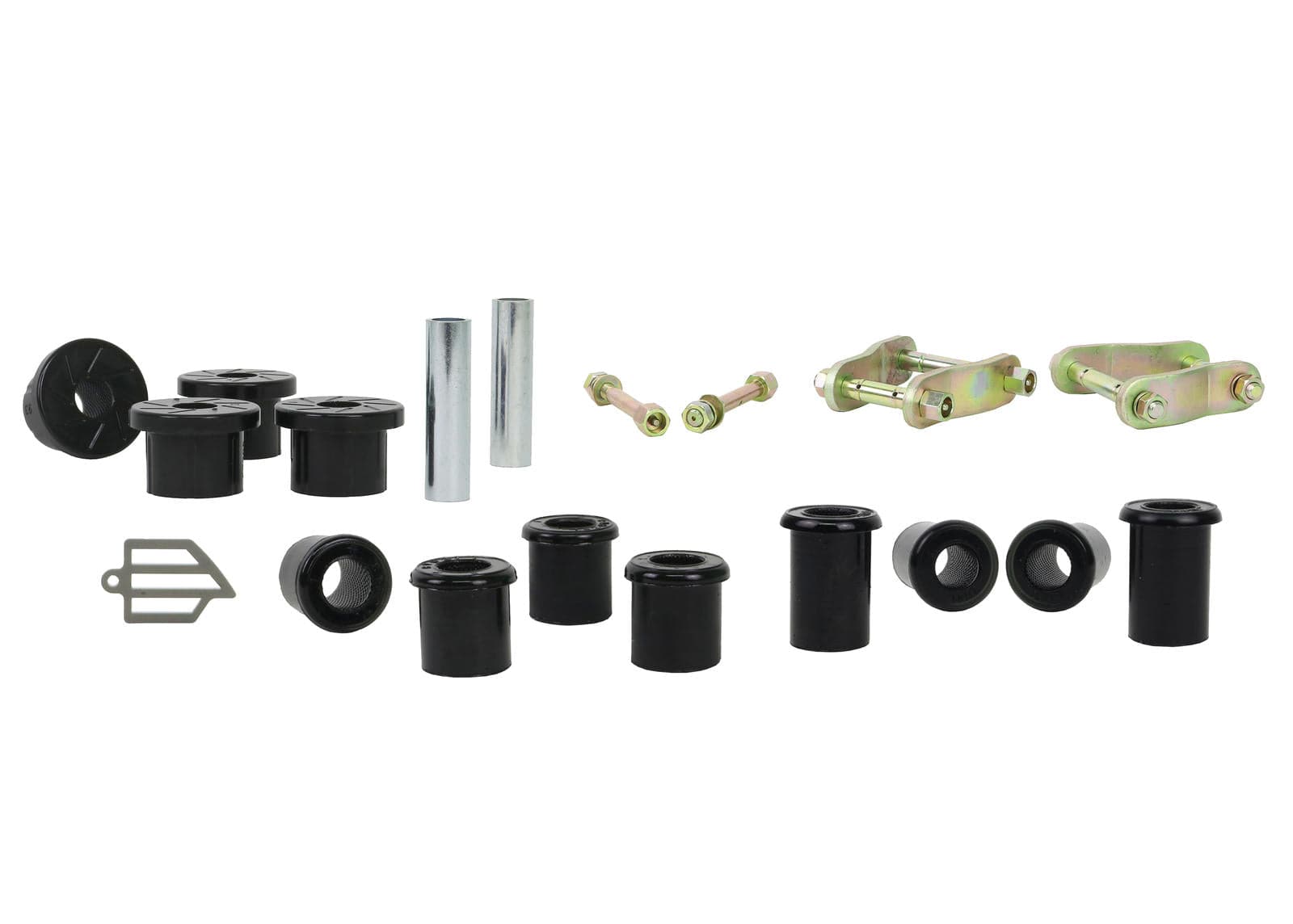 Whiteline 40 x 20 x 10 cm Rear Leaf Spring - Bushing and Greaseable Shackle/Pin Kit to Suit Holden Colorado, Isuzu D-Max and LDV T60 2wd/4wd SR