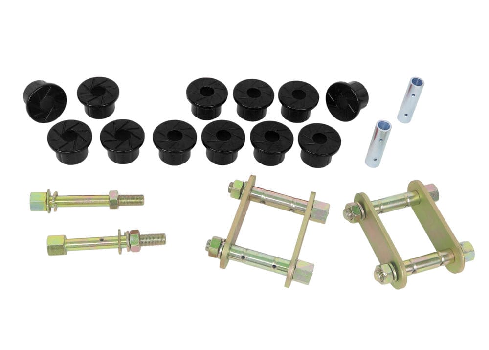 Whiteline 40 x 20 x 10 cm Rear Leaf Spring - Bushing and Greaseable Shackle/Pin Kit to Suit Holden Colorado, Rodeo and Isuzu D-Max SR