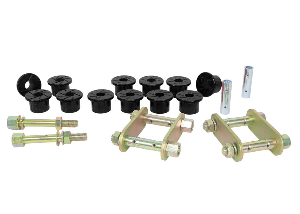 Whiteline 40 x 20 x 10 cm Rear Leaf Spring - Bushing and Greaseable Shackle/Pin Kit to Suit Holden Colorado, Rodeo and Isuzu D-Max SR