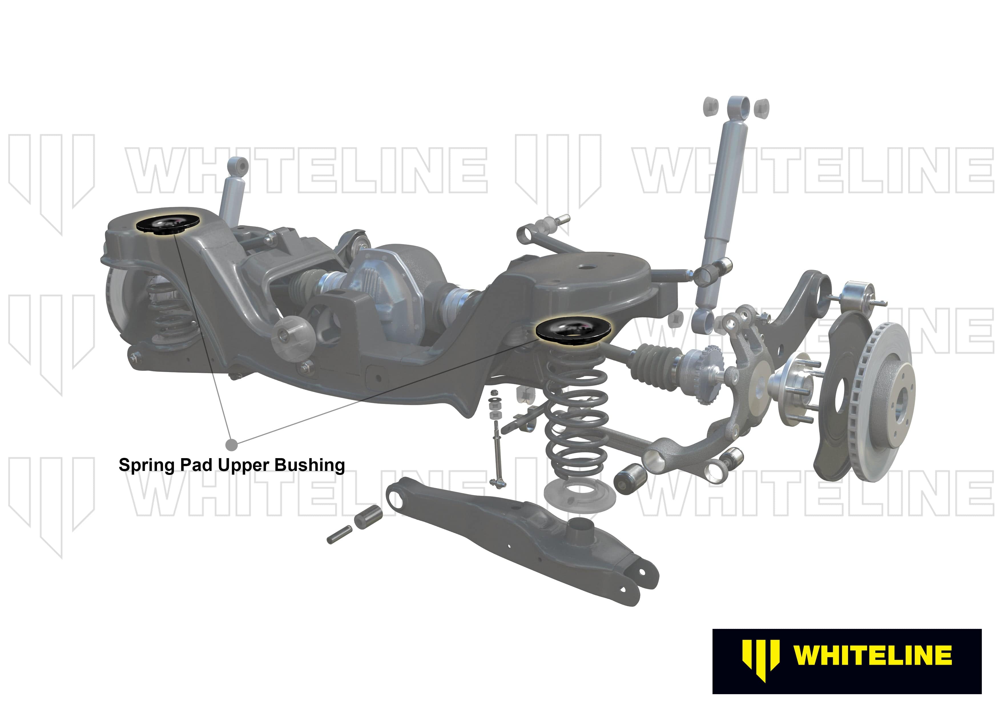 Whiteline 40 x 20 x 10 cm / Standard ride height Rear Coil Spring Pad - Bushing Kit Standard Height to Suit Ford Falcon/Fairlane BA-FGX, Territory SX, SY and FPV SR
