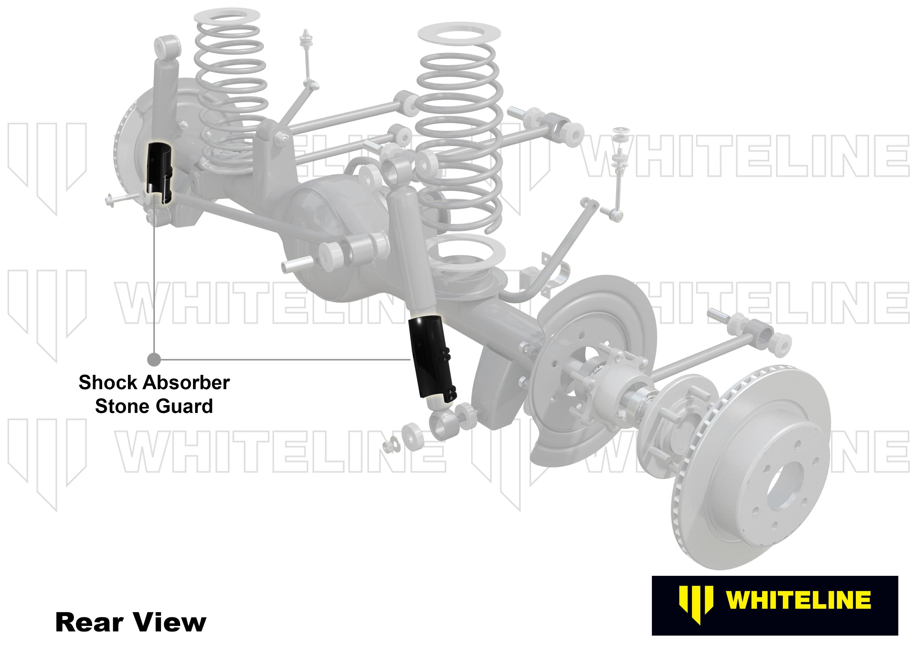 Whiteline 40 x 20 x 10 cm Universal Shock Absorber - Stone Guard Kit to Suit All 4x4 Applications SR