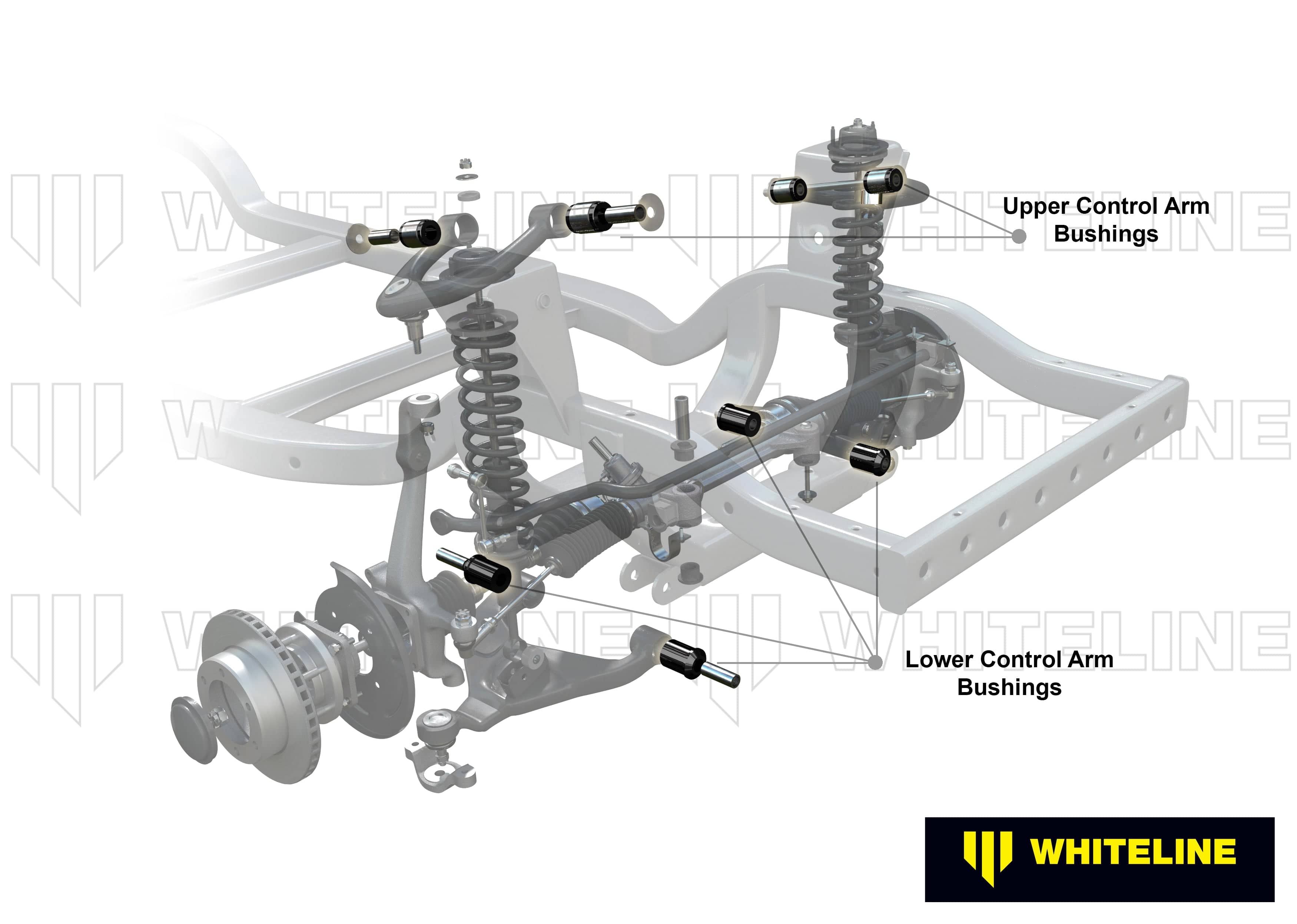 Whiteline 40 x 28 x 9 cm Front Control Arm - Bushing Kit to Suit Holden Colorado, Trailblazer, Isuzu D-Max and LDV T60 SR