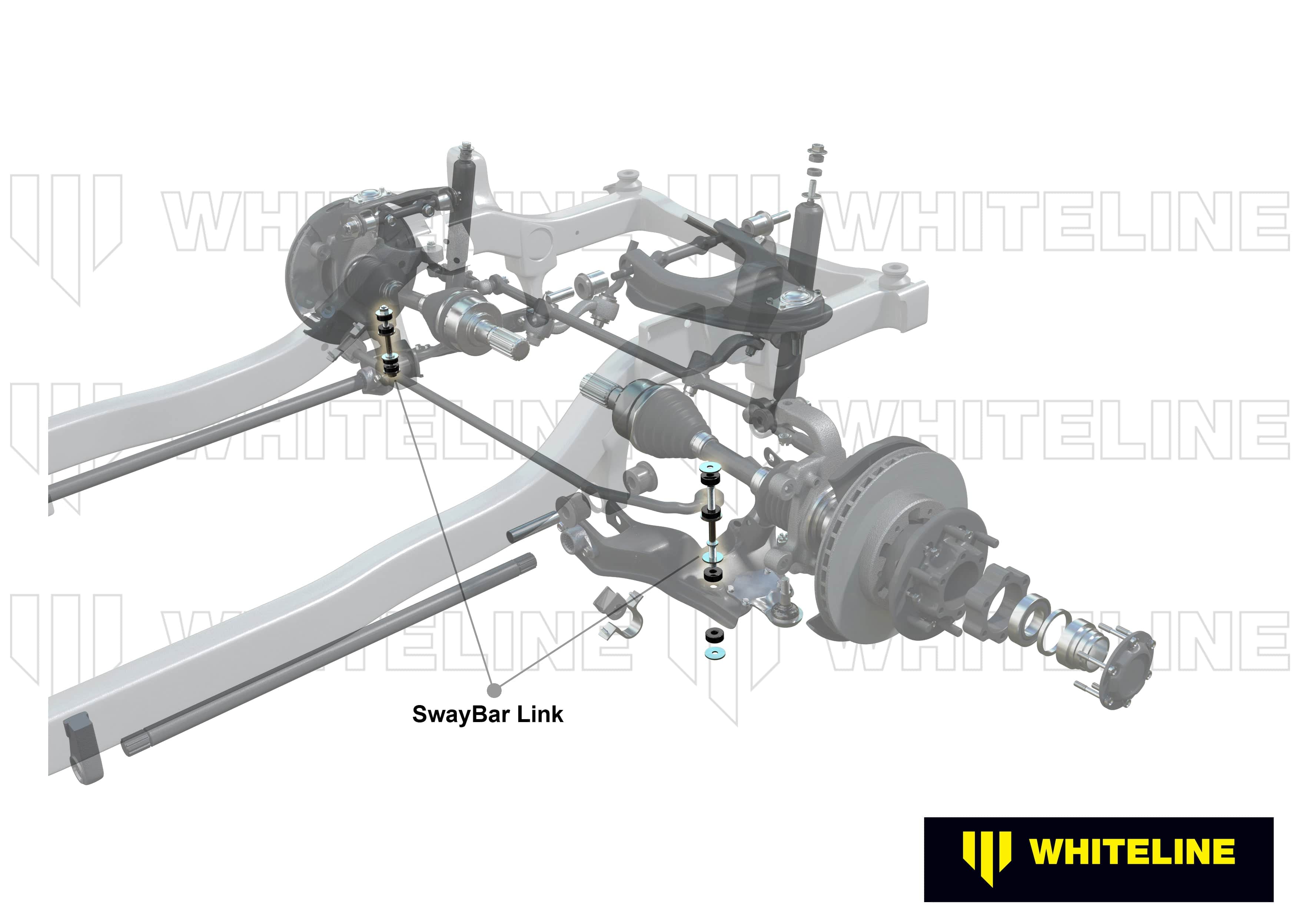 Whiteline 5 x 12 x 42 cm / 128mm - horizontal/vertical - 12mm ball stud/10mm bushing shank Front Sway Bar Link to Suit Toyota Prado and 4Runner SR