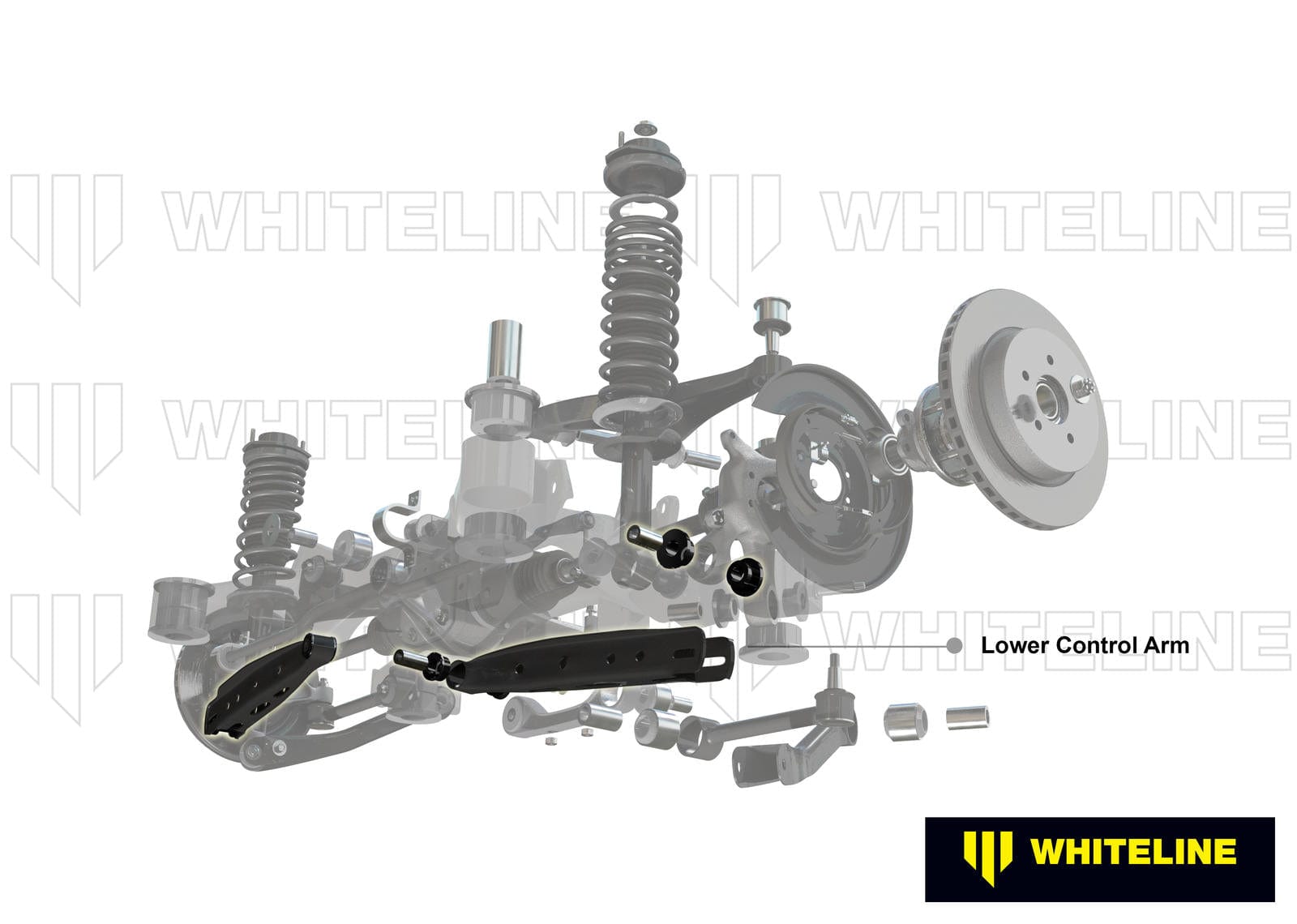Whiteline 60 x 20 x 10 cm / Performance - on-car adjustable 3.5deg camber correction - MOTORSPORT Rear Control Arm Lower Rear - Arm to Suit Subaru BRZ, Forester, Impreza, Levorg, Liberty and Toyota 86 SR