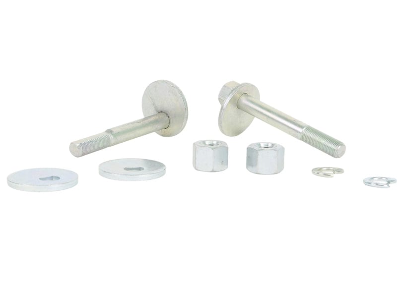 Whiteline 7 x 14 x 20 cm / 1/2" - adds +/- 0.75deg camber Front Control Arm Lower - Inner Camber Bolt Kit to Suit Ford Falcon/Fairlane XR-XD and Mustang Classic SR