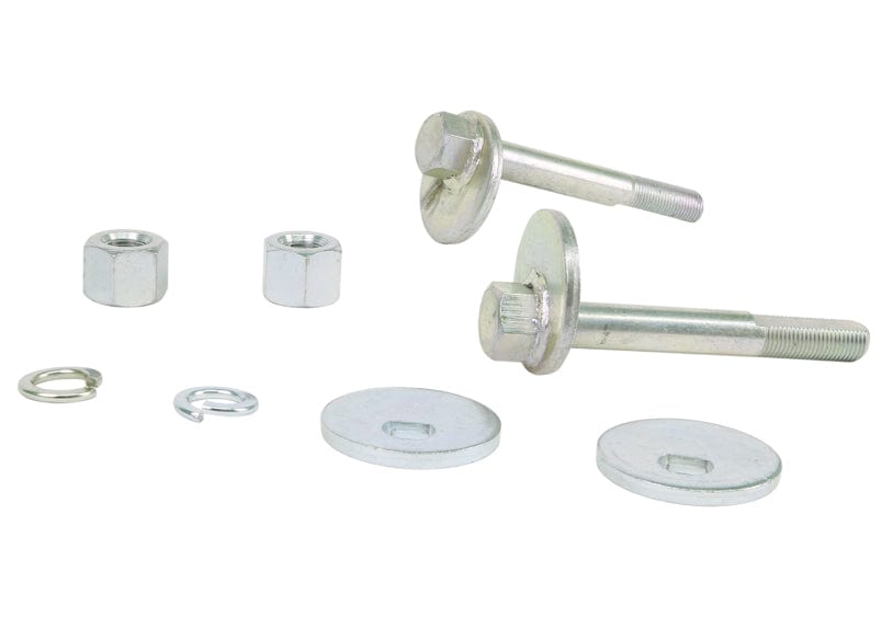 Whiteline 7 x 14 x 20 cm / 1/2" - adds +/- 0.75deg camber Front Control Arm Lower - Inner Camber Bolt Kit to Suit Ford Falcon/Fairlane XR-XD and Mustang Classic SR