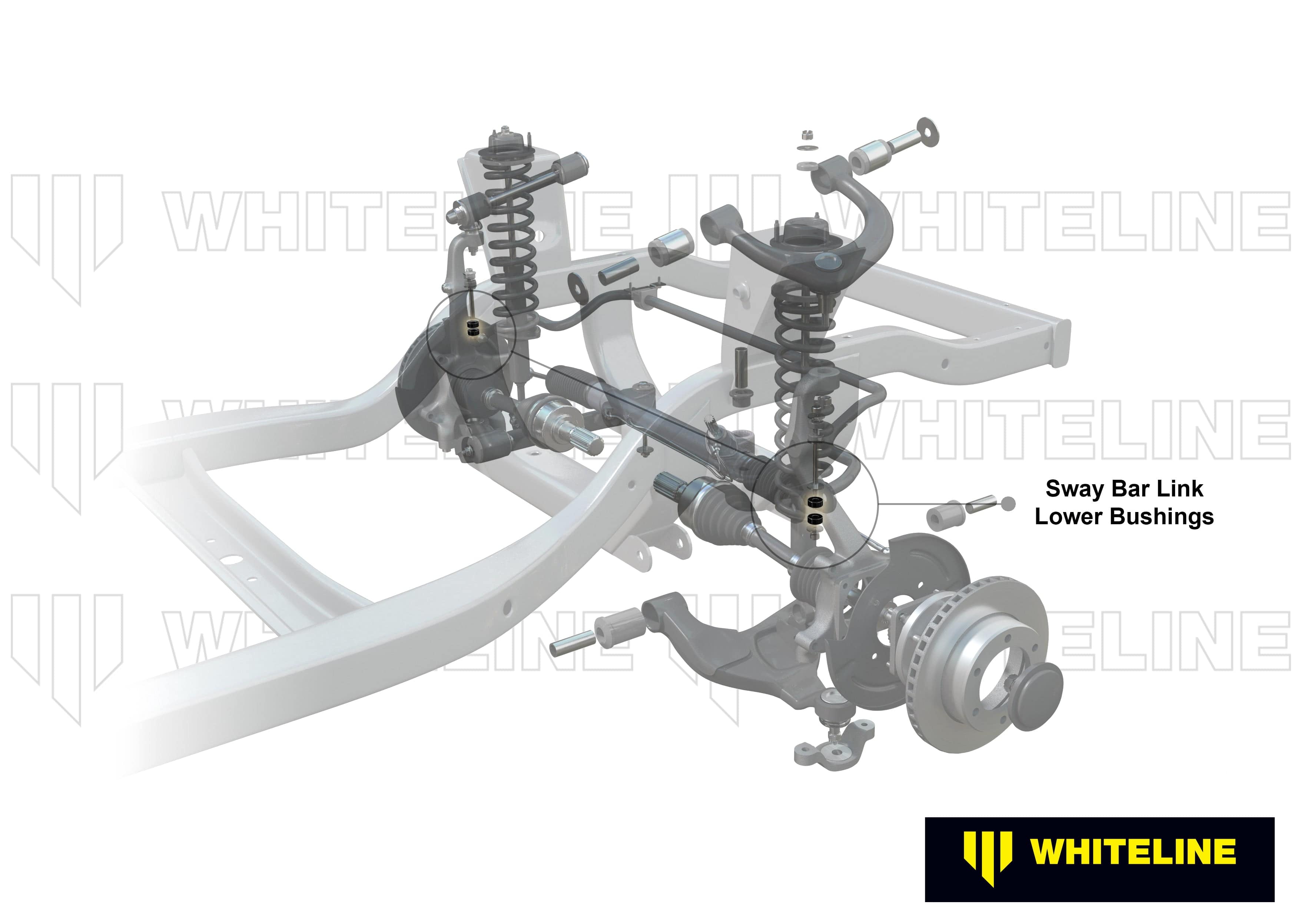 Whiteline 7 x 14 x 20 cm / 19mm ID Front Sway Bar Link - Lower Eye Bushing Kit to Suit Volkswagen Transporter T3 SR