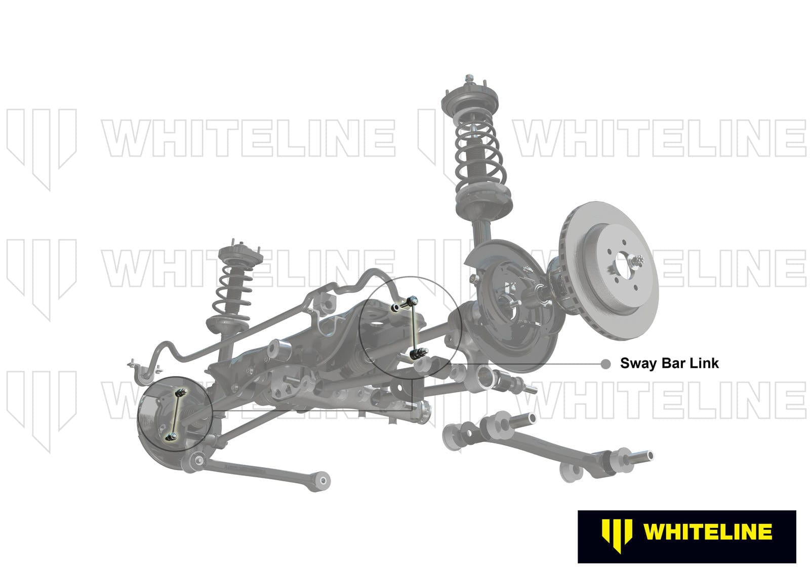 Whiteline 7 x 14 x 20 cm / 75mm - horizontal 45deg opposed ball joints Rear Sway Bar Link to Suit Honda City, Civic and Jazz SR