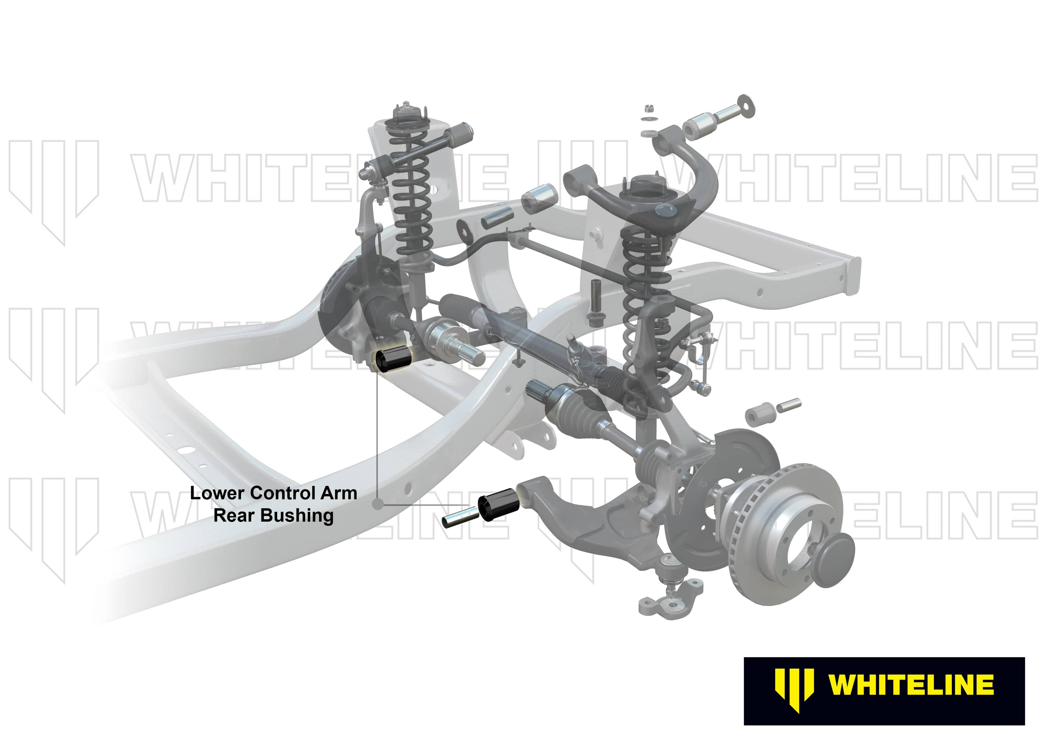 Whiteline 7 x 14 x 20 cm / Fitter friendly design - must remove OEM shell Front Control Arm Lower - Inner Rear Bushing Kit to Suit Holden Colorado, Rodeo and Isuzu D-Max, MU SR
