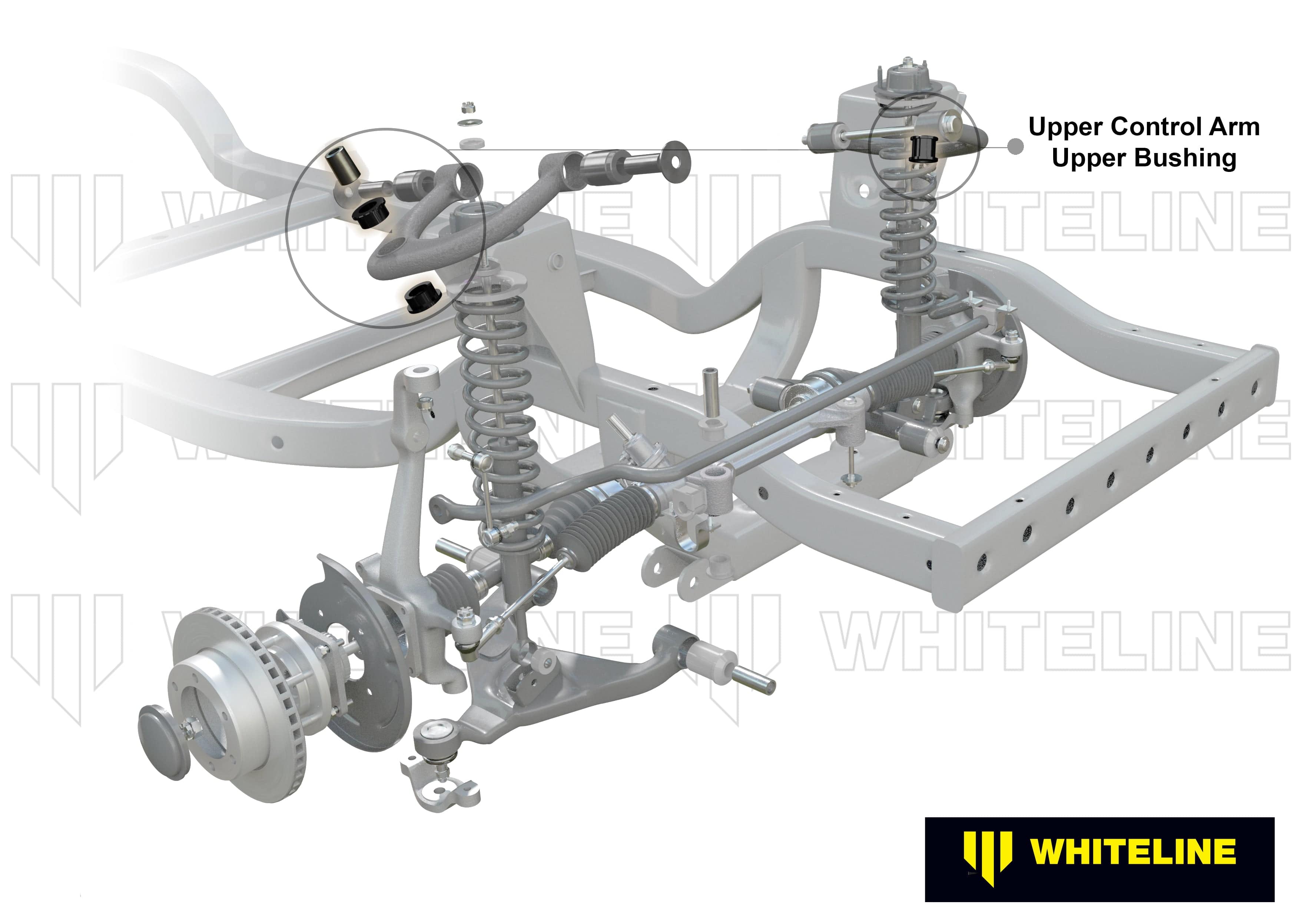 Whiteline 7 x 14 x 20 cm Front Control Arm - Bushing Kit to Suit MG MGA, MGB SR