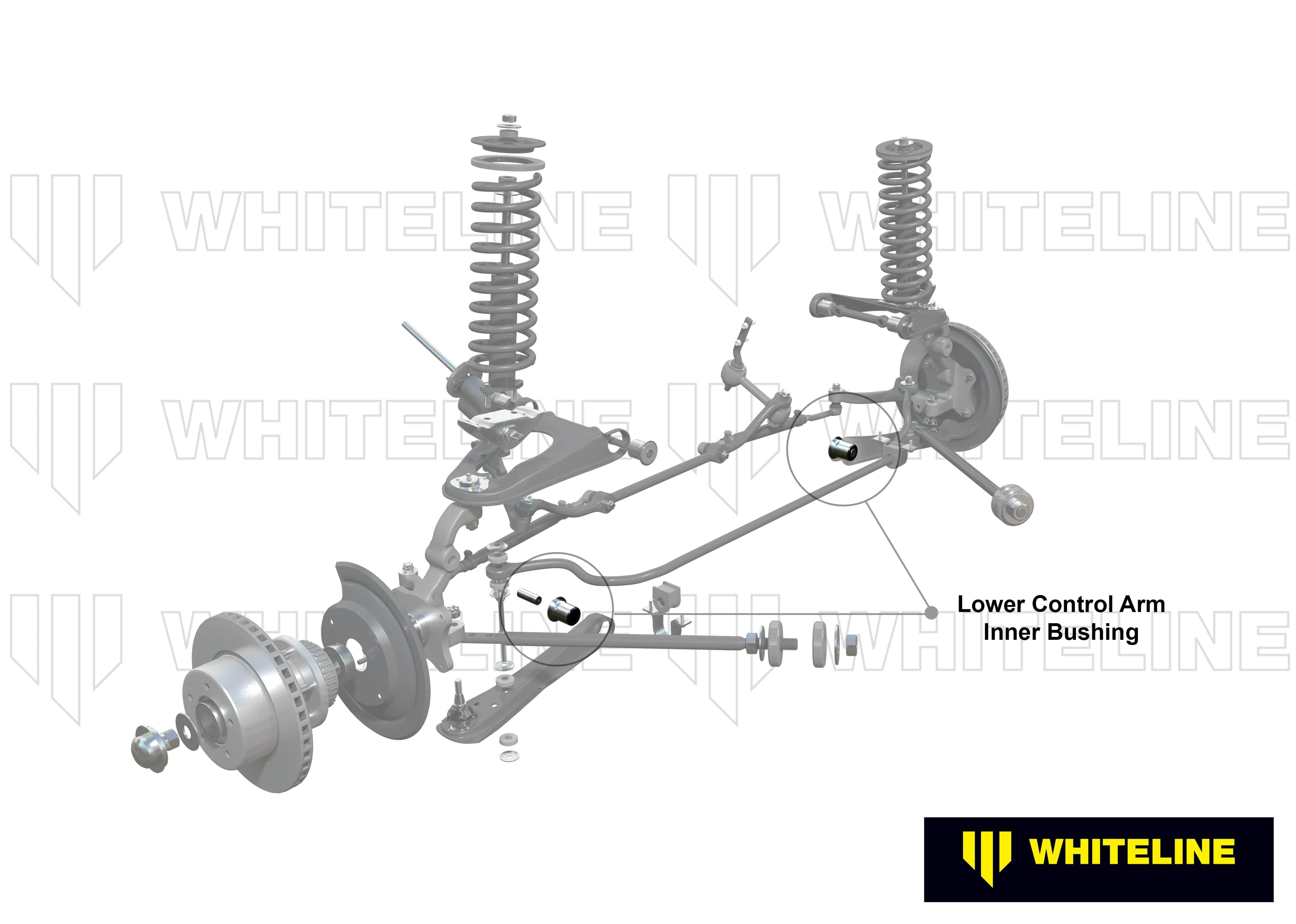 Whiteline 7 x 14 x 20 cm Front Control Arm Lower - Inner Bushing Kit to Suit Ford Falcon/Fairlane XD-XF SR