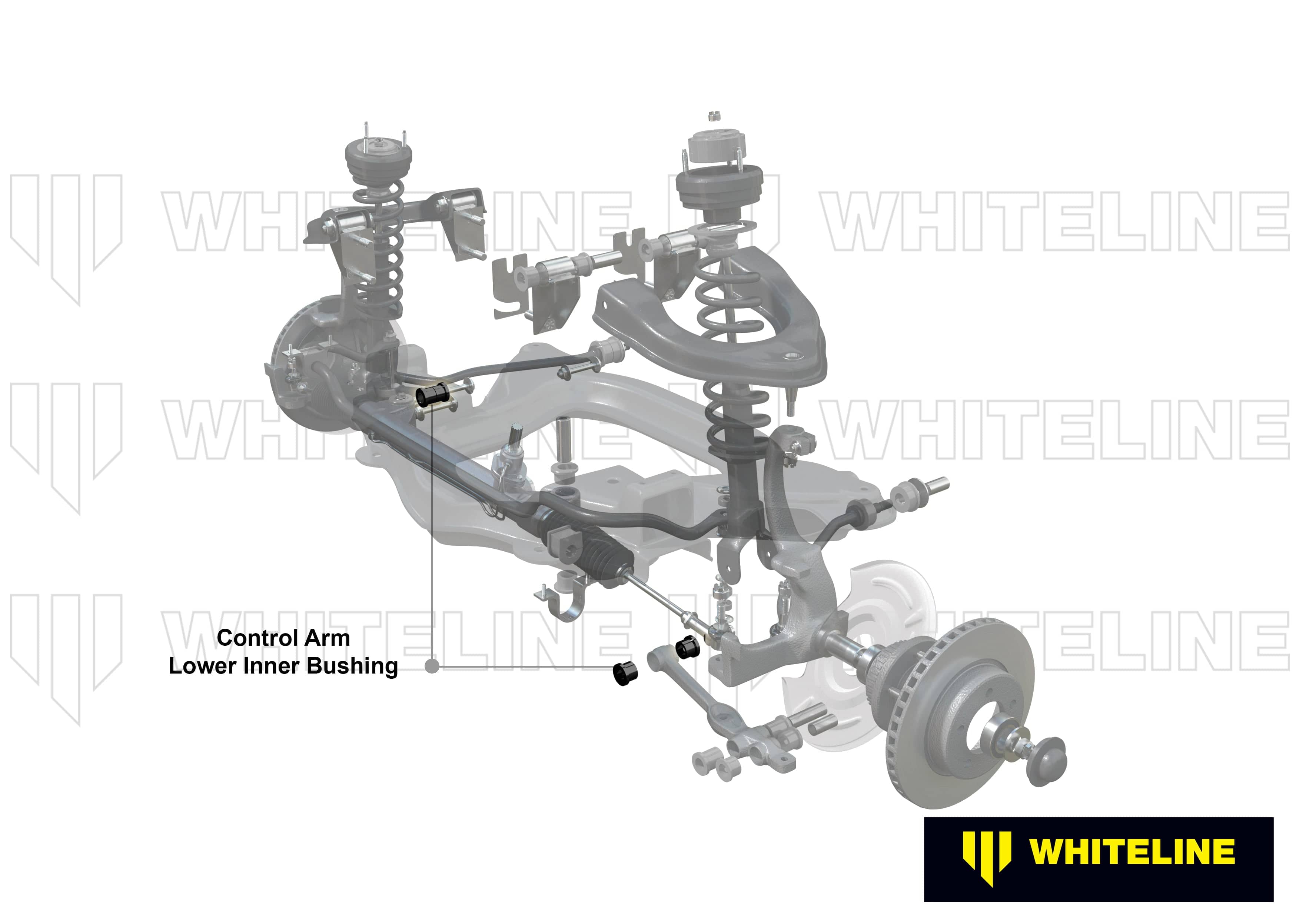 Whiteline 7 x 14 x 20 cm Front Control Arm Lower - Inner Front Bushing Kit to Suit Holden Colorado, Rodeo and Isuzu D-Max SR
