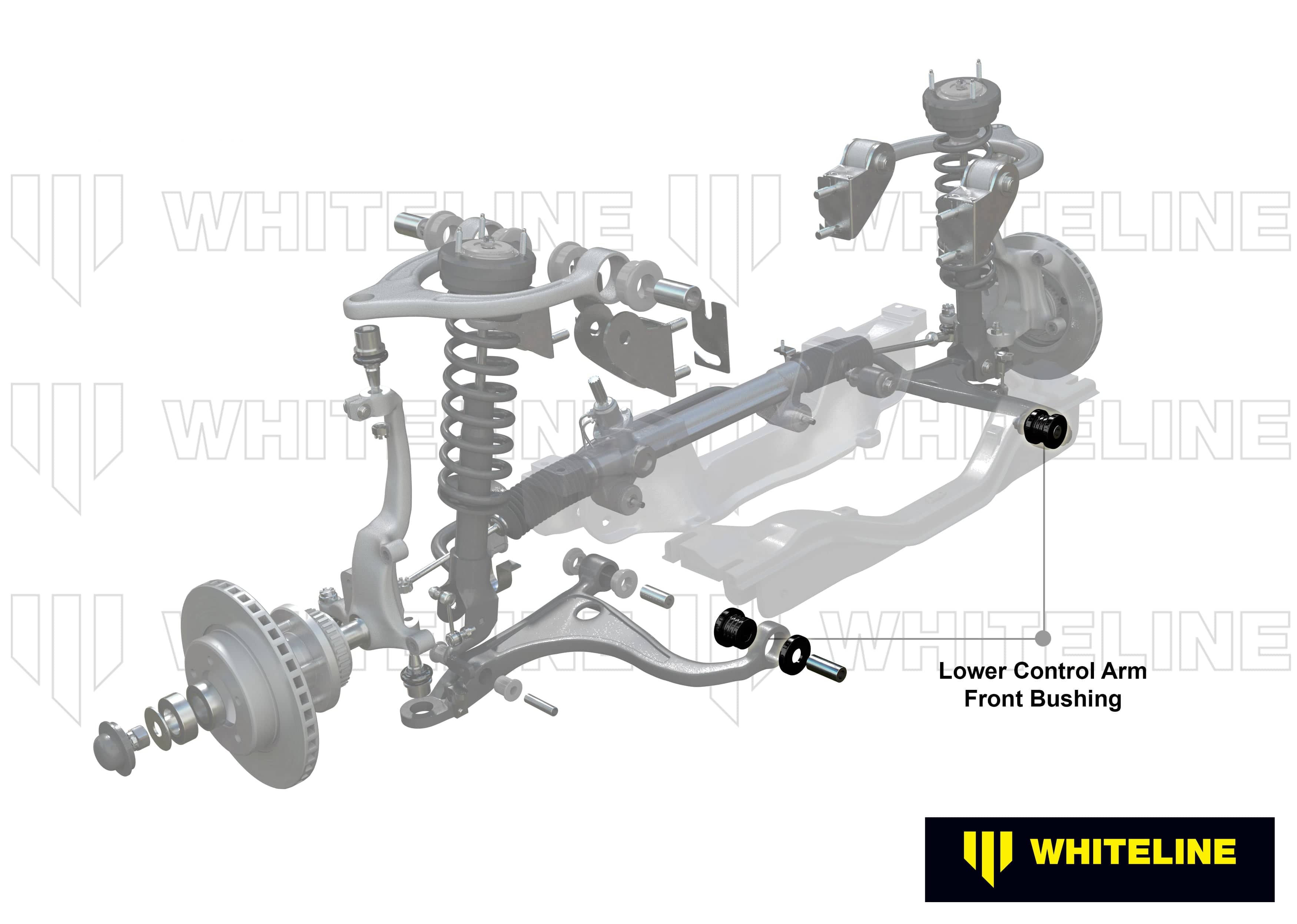 Whiteline 7 x 14 x 20 cm Front Control Arm Lower - Inner Front Bushing Kit to Suit Honda Accord CL, CM SR