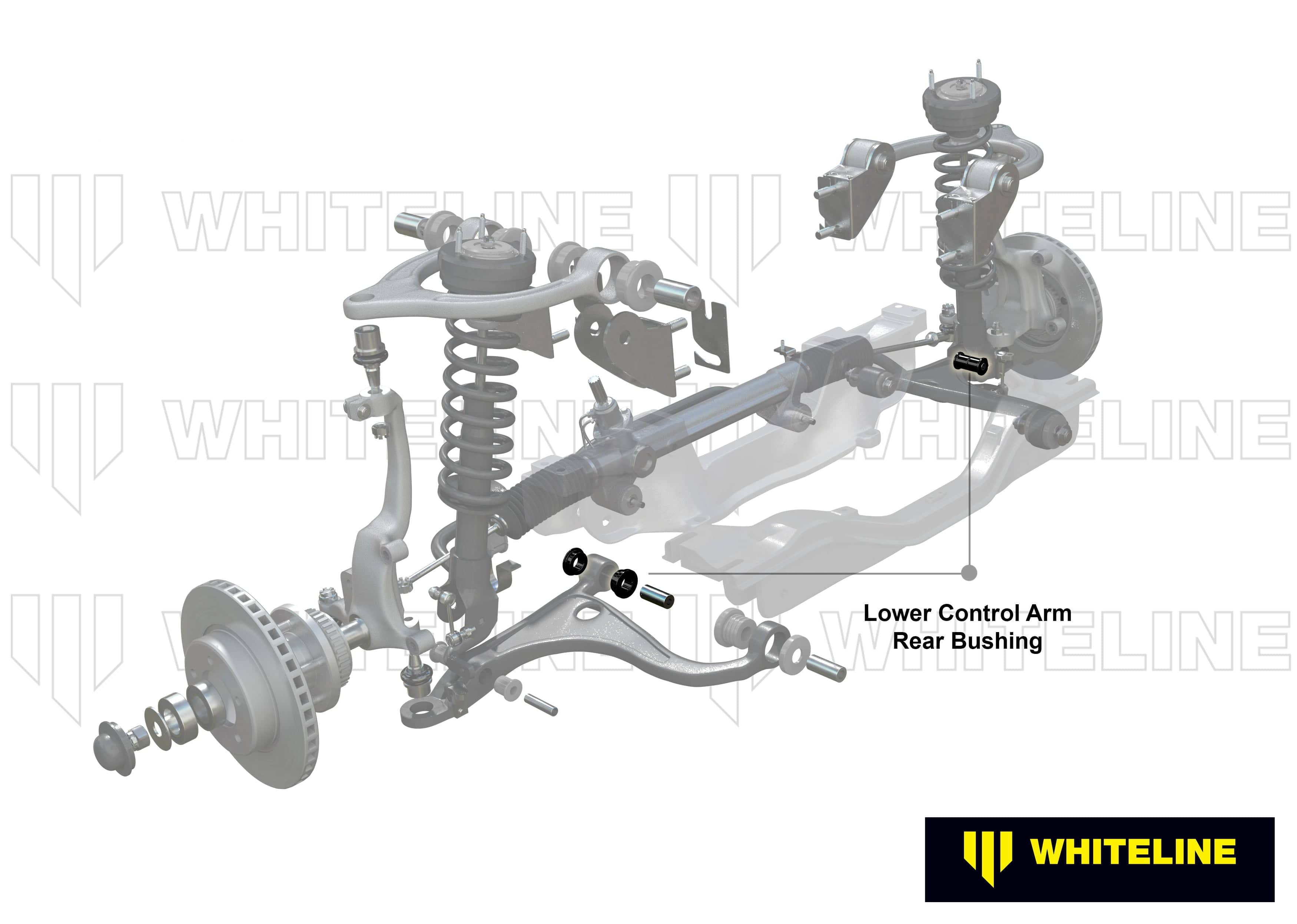 Whiteline 7 x 14 x 20 cm Front Control Arm Lower - Inner Rear Bushing Kit to Suit Honda Accord CL, CM SR