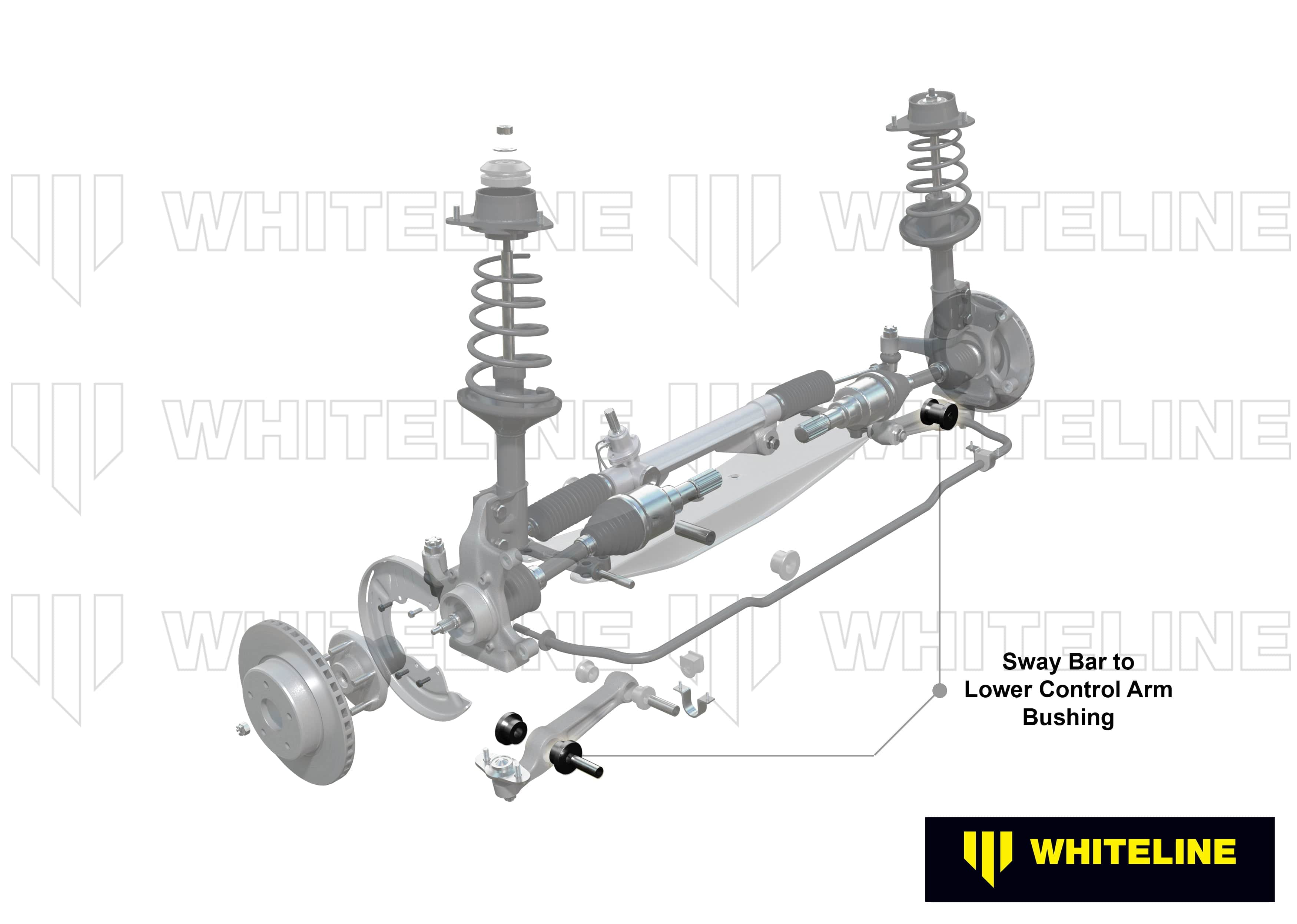 Whiteline 7 x 14 x 20 cm Front Control Arm Lower - Outer Bushing Kit to Suit Holden Barina and Suzuki Swift SR