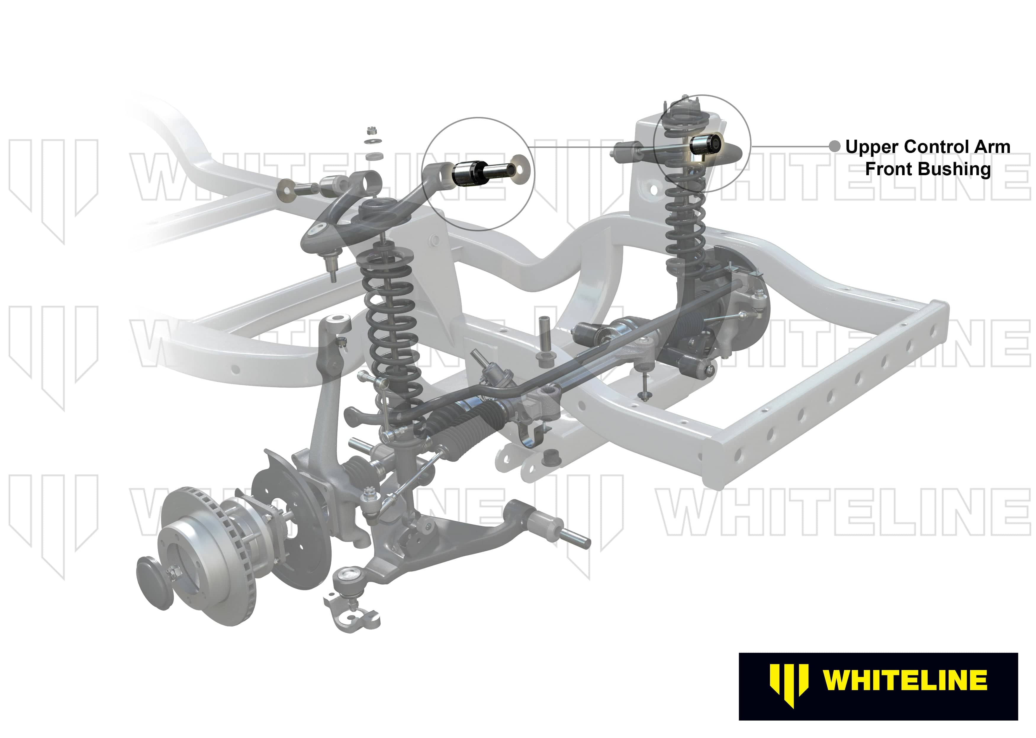 Whiteline 7 x 14 x 20 cm Front Control Arm Upper - Inner Front Bushing Kit to Suit Holden Gemini TX, TC, TD, TE, TF, TG SR