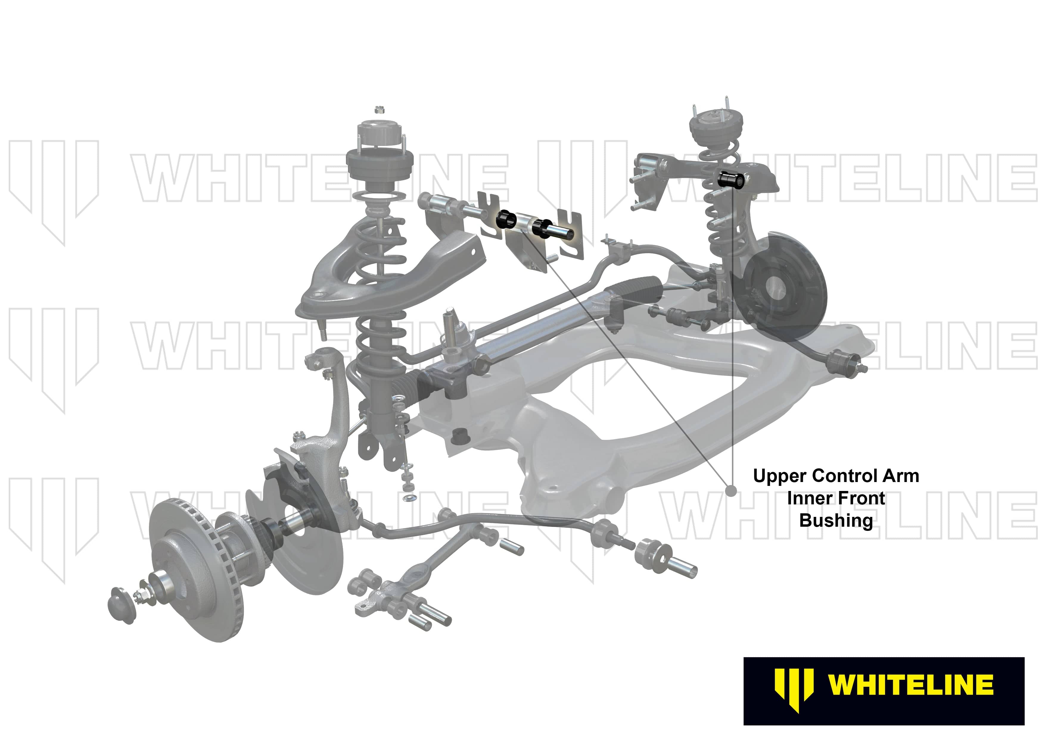 Whiteline 7 x 14 x 20 cm Front Control Arm Upper - Inner Front Bushing Kit to Suit Toyota HiLux, 4Runner and HiAce SR