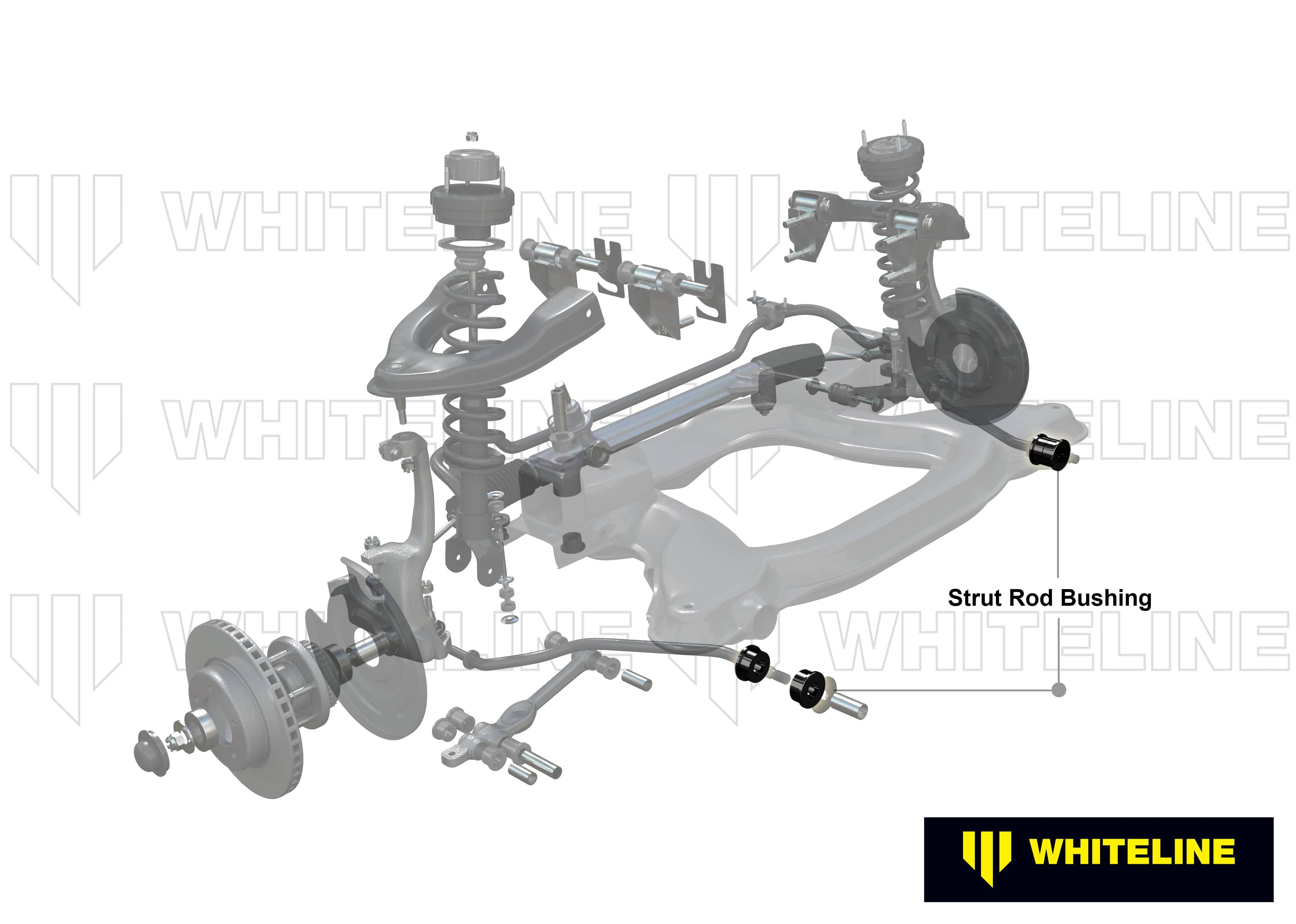 Whiteline 7 x 14 x 20 cm Front Strut Rod - To Chassis Bushing Kit to Suit Nissan Bluebird, Datsun and Skyline SR