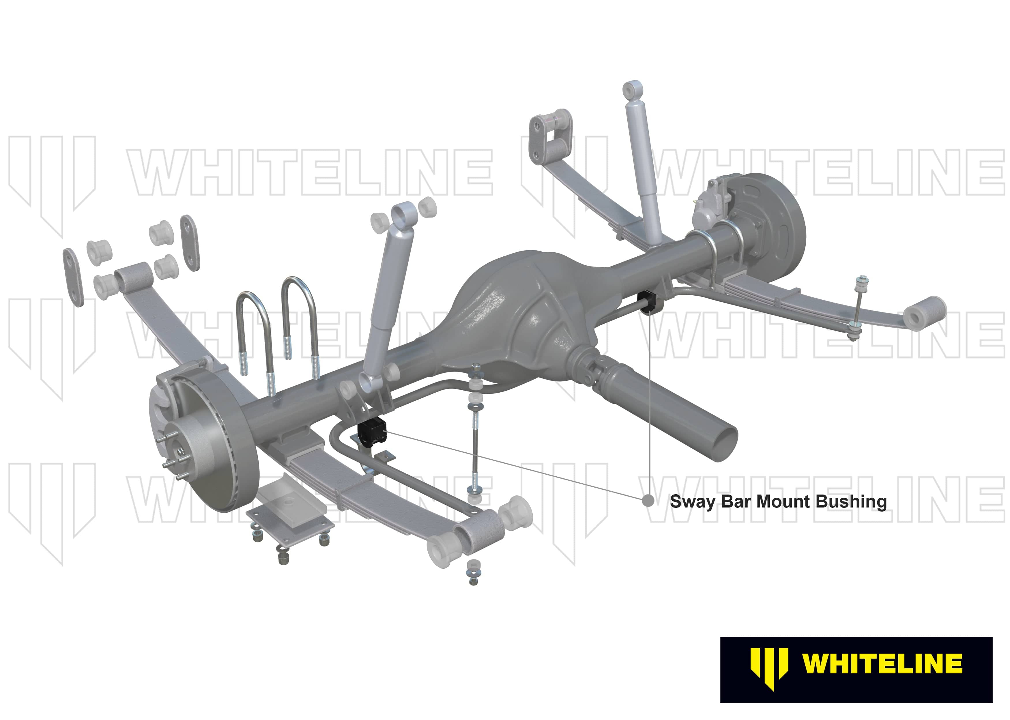 Whiteline 7 x 14 x 20 cm Front Sway Bar Mount - Bushing Kit 15mm to Suit Nissan Patrol GQ and Ford Maverick DA SR