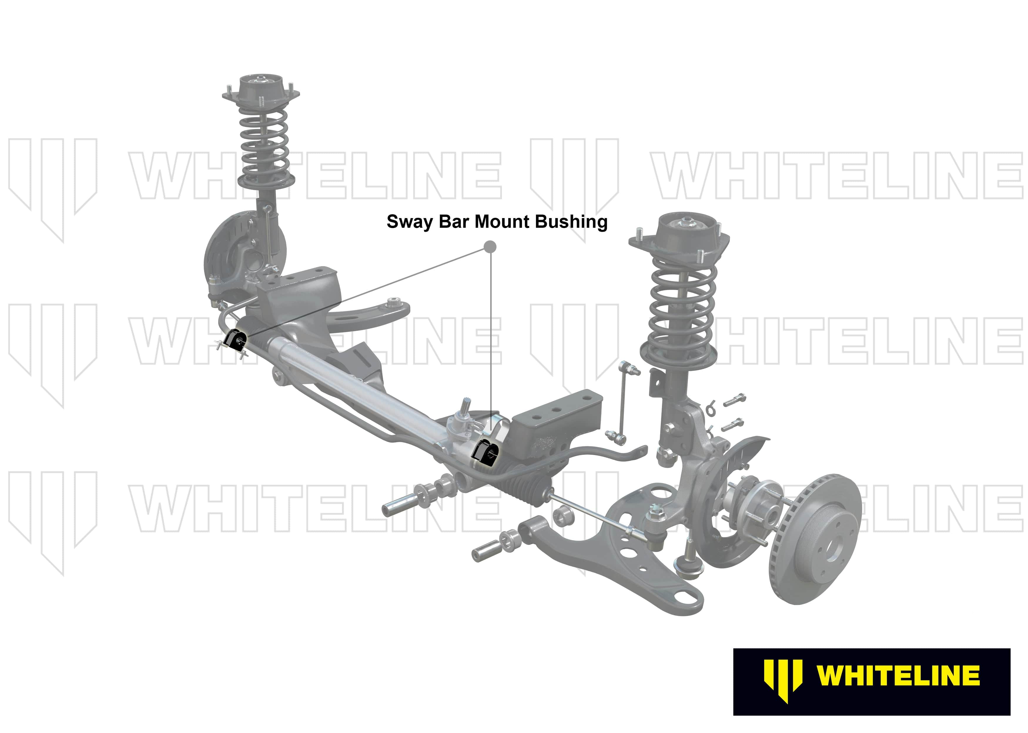 Whiteline 7 x 14 x 20 cm Front Sway Bar Mount - Bushing Kit 18mm to Suit Subaru BRZ and Toyota 86 SR