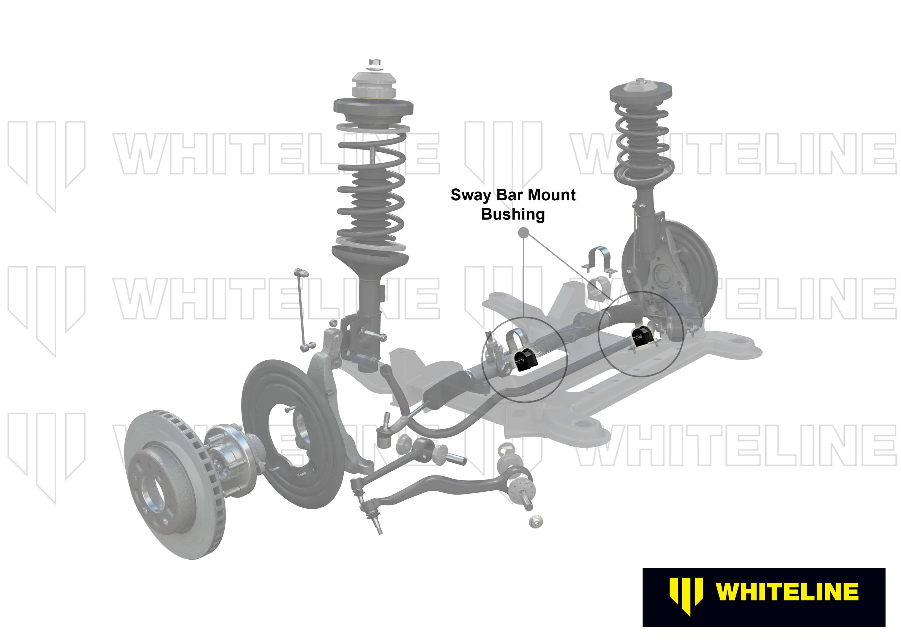 Whiteline 7 x 14 x 20 cm Front Sway Bar Mount - Bushing Kit 24mm to Suit Holden Commodore VE, VF and HSV SR